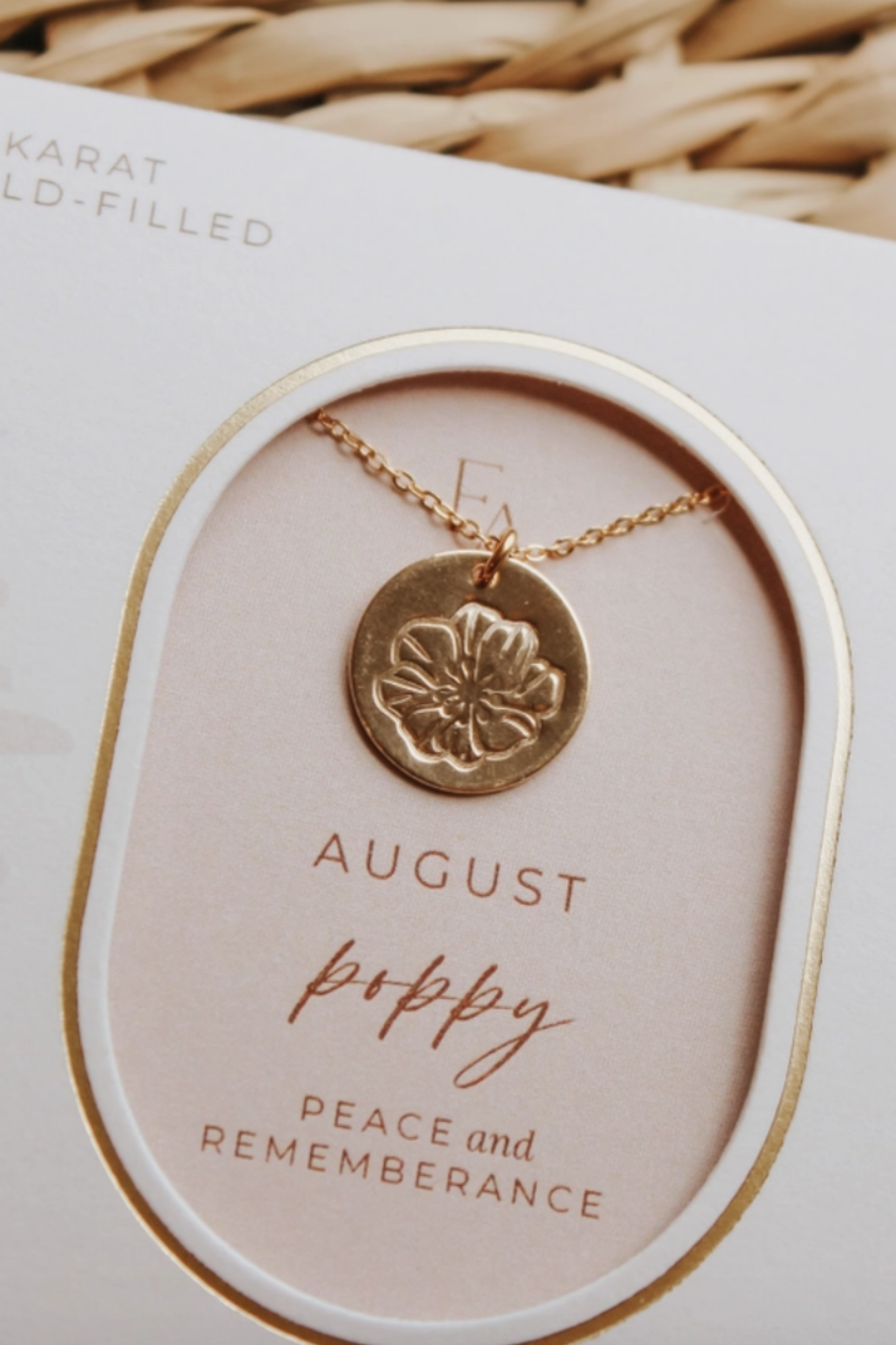 August | Birth Flower Necklace