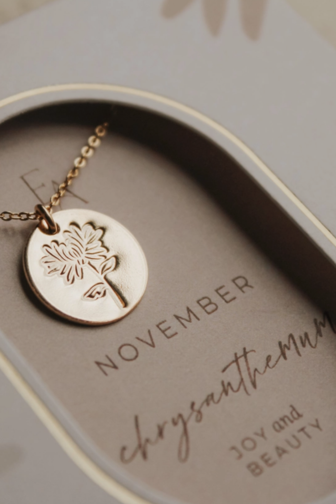 November | Birth Flower Necklace