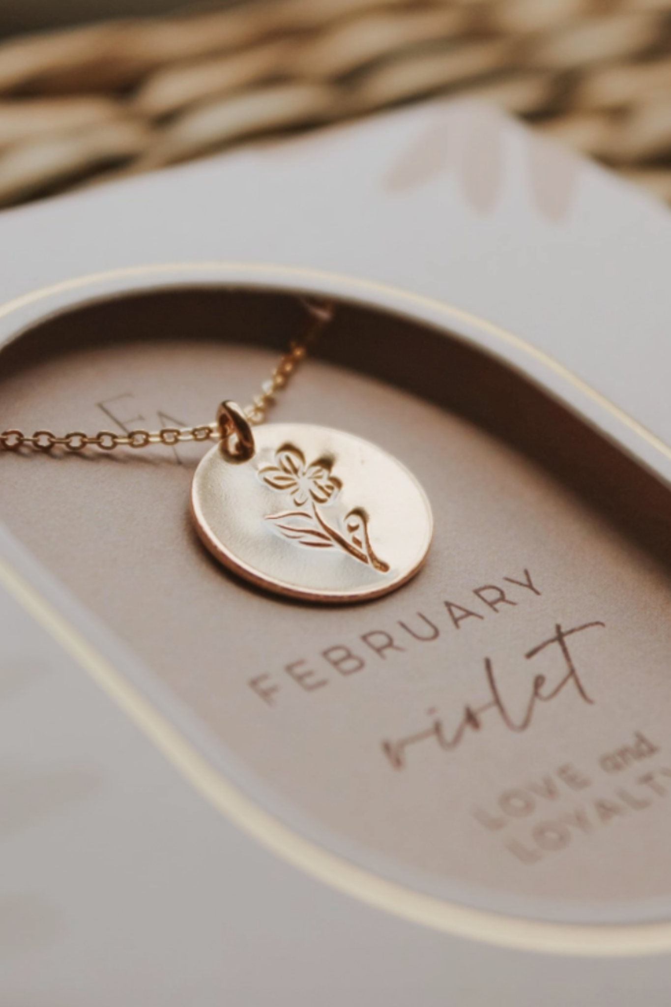 February | Birth Flower Necklace