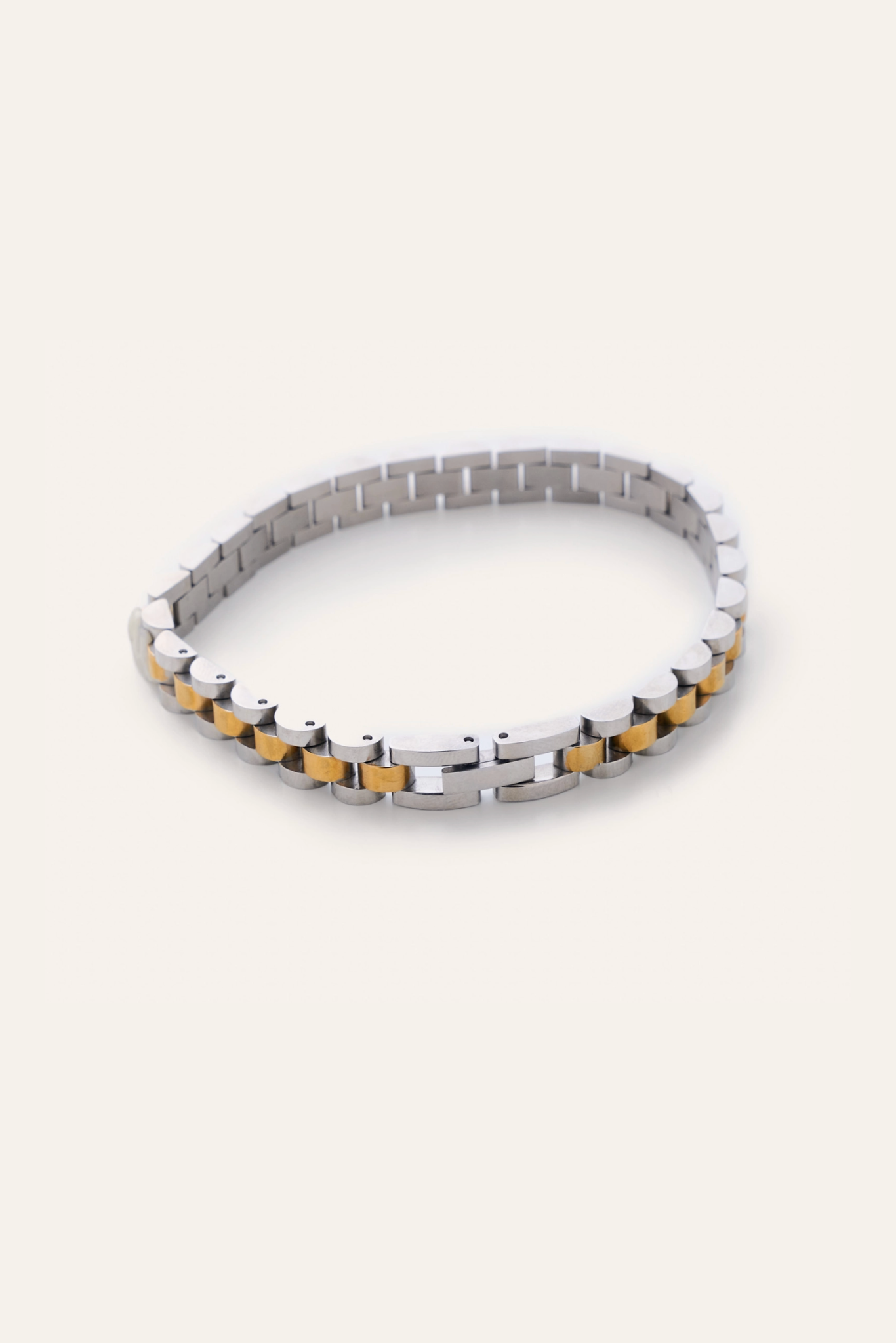 Two Toned Watch Band Bracelet