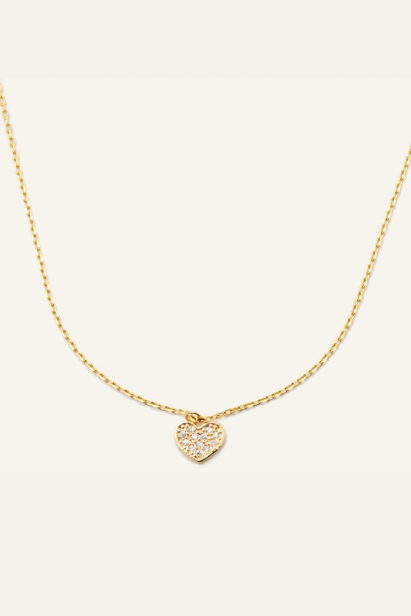 Dainty Crystal Heart Necklace