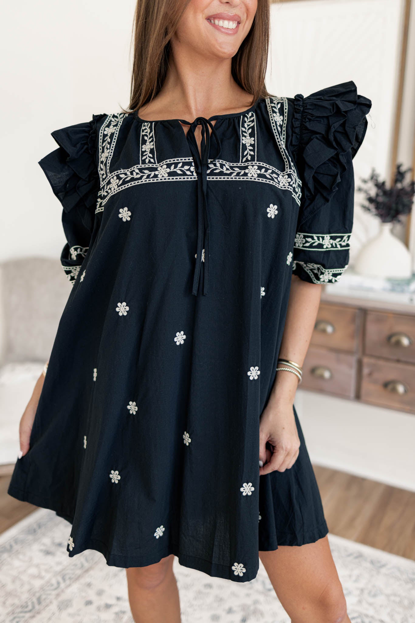 Aster Embroidered Dress