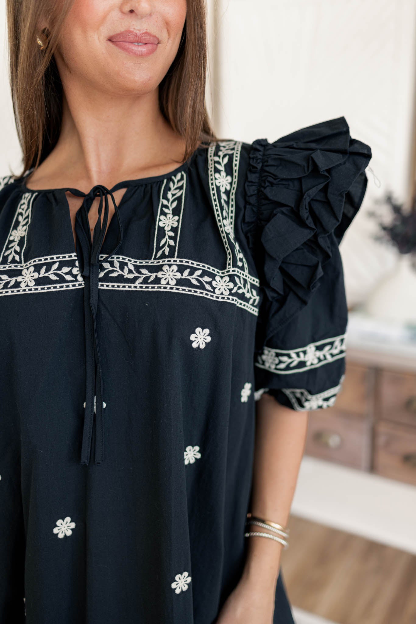 Aster Embroidered Dress