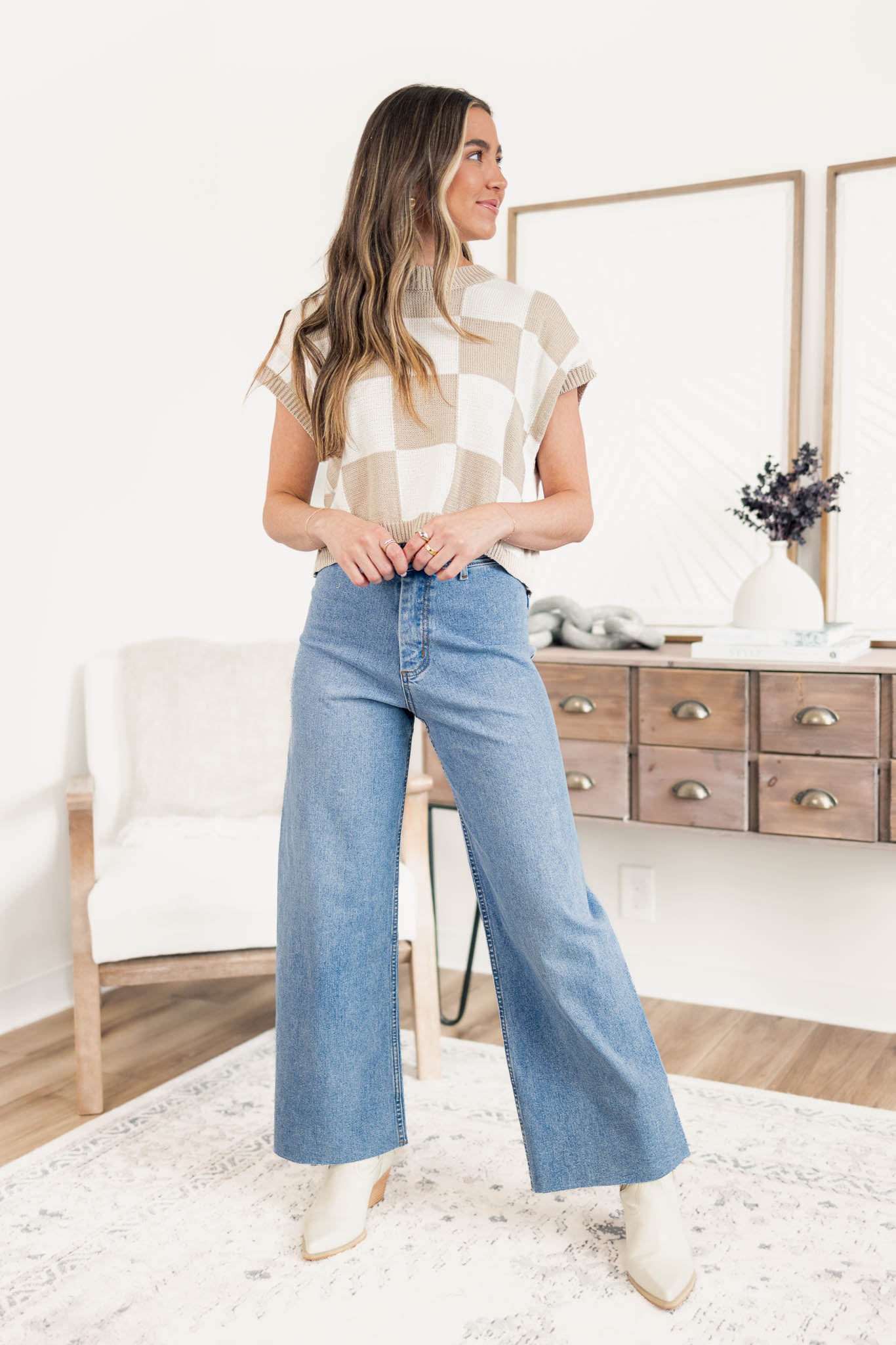 Frankie Wide Leg Pants | Denim