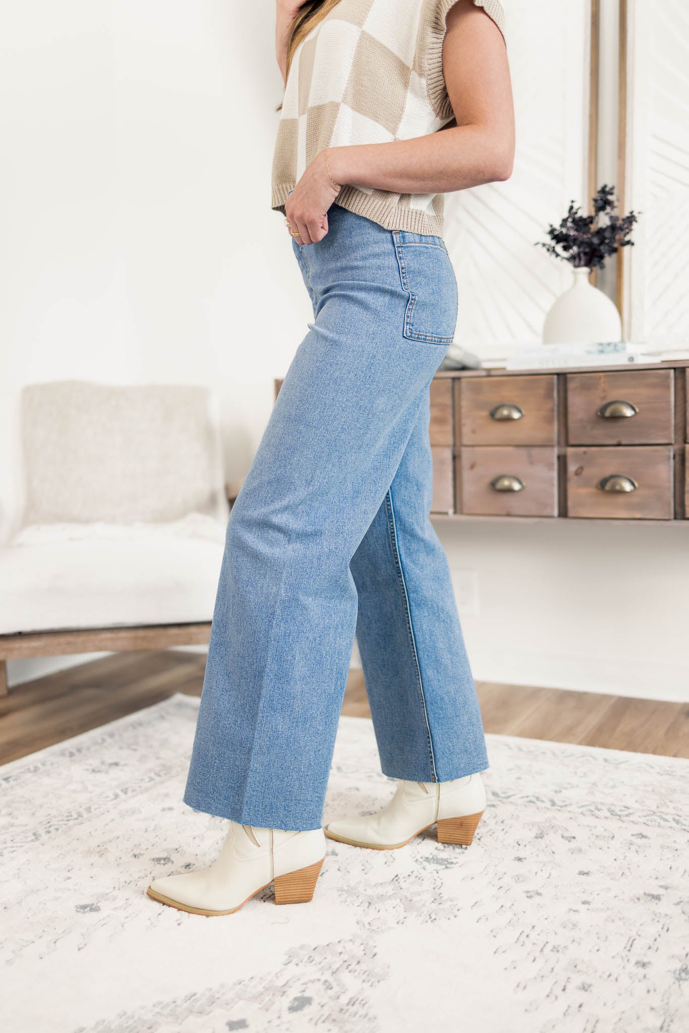 Frankie Wide Leg Pants | Denim