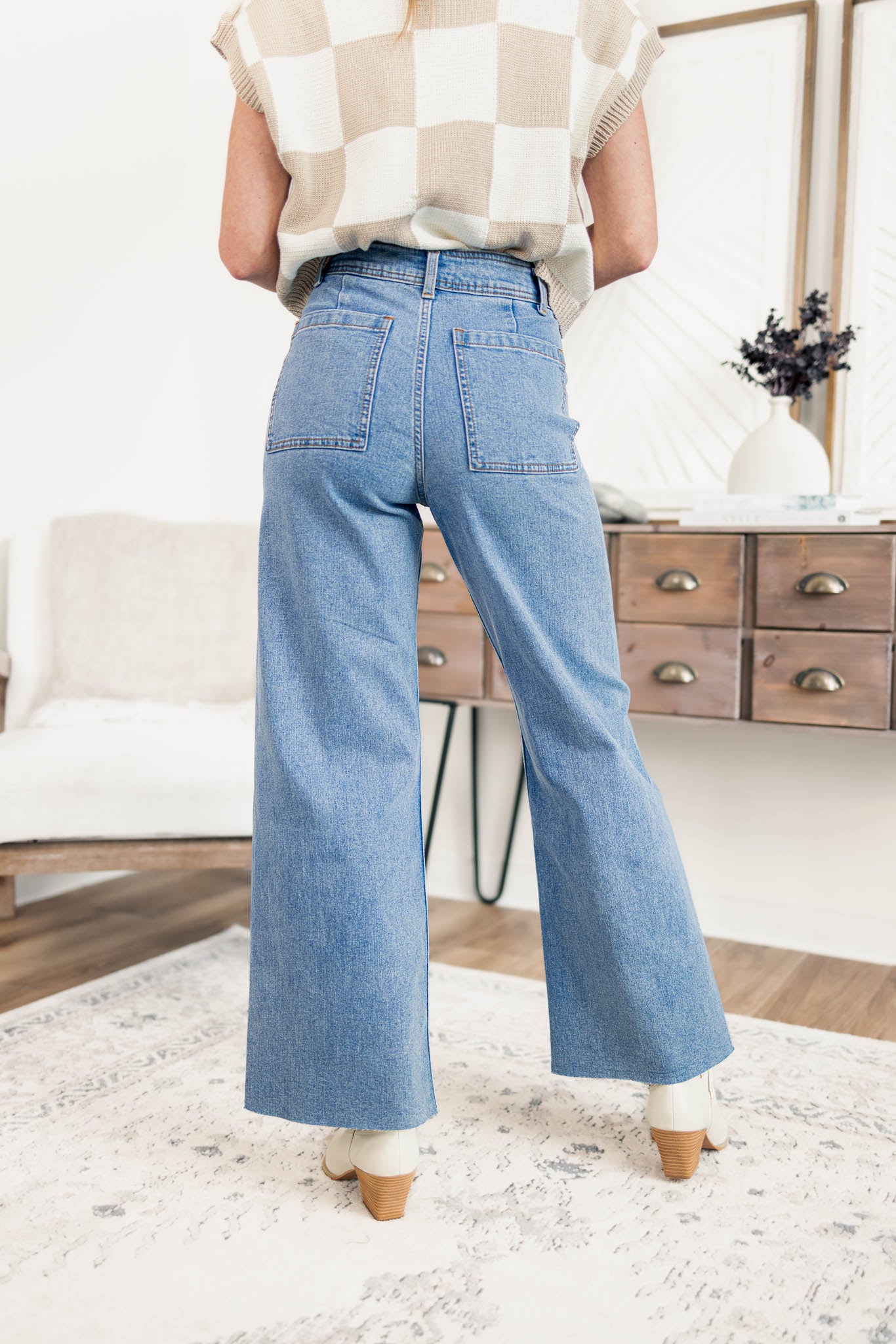 Frankie Wide Leg Pants | Denim