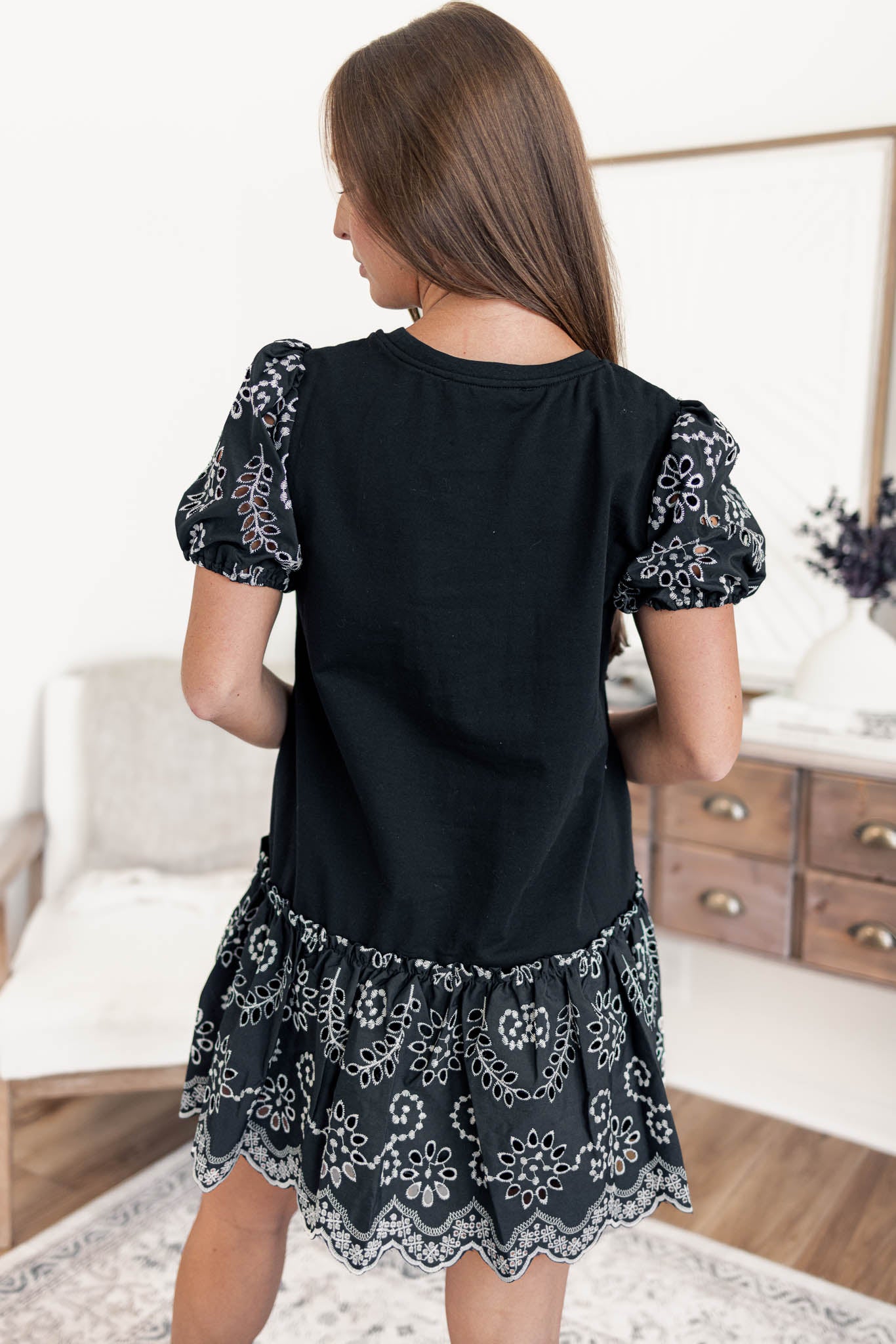 Lacey Embroidered Eyelet Dress