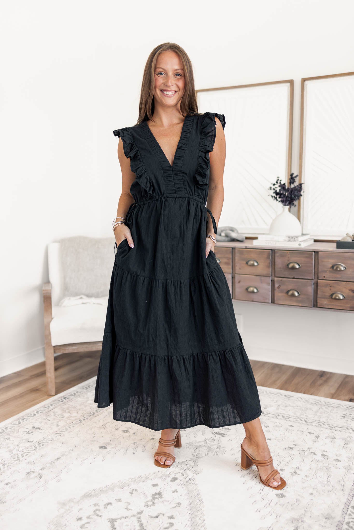 Micah Tiered Midi Dress