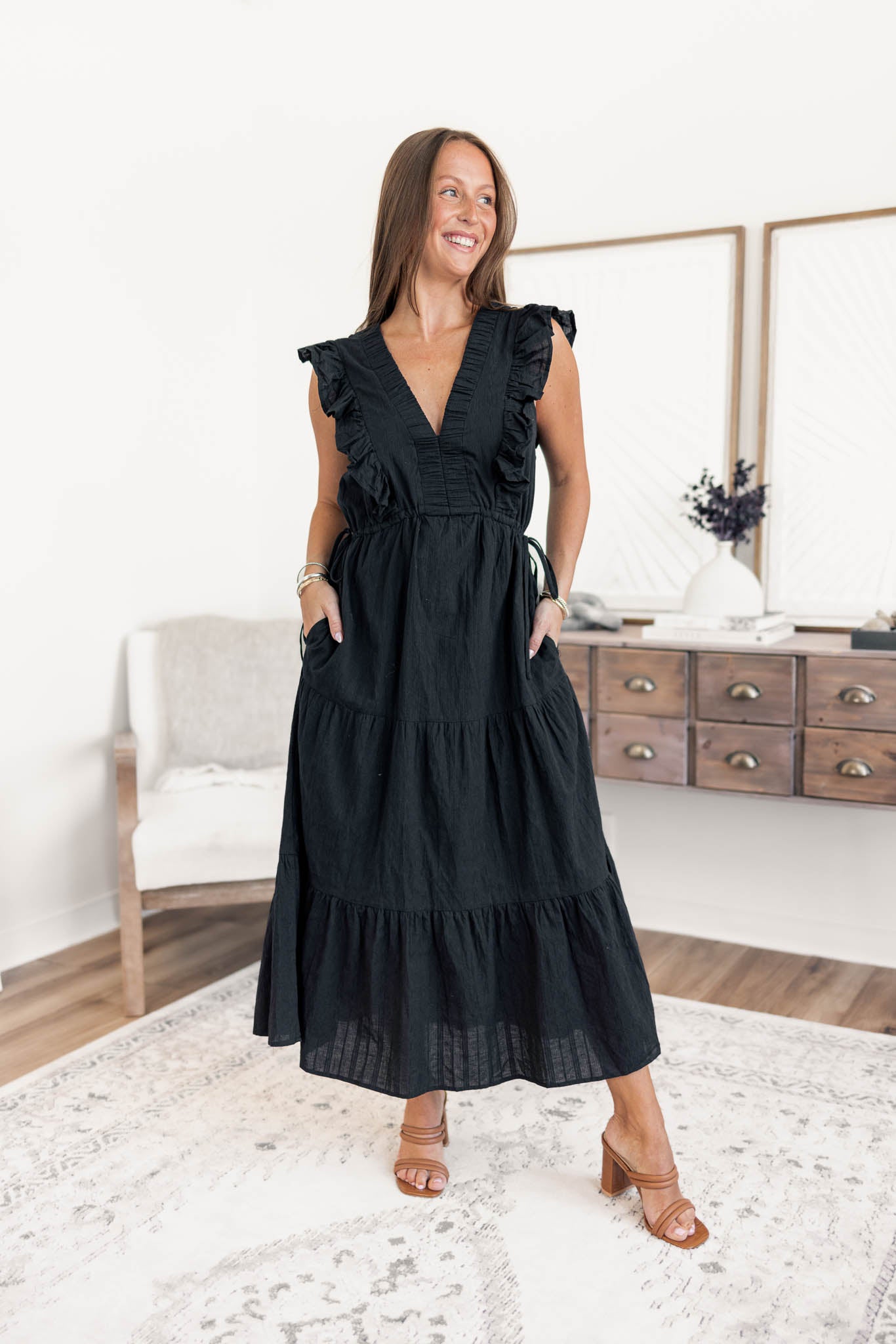 Micah Tiered Midi Dress