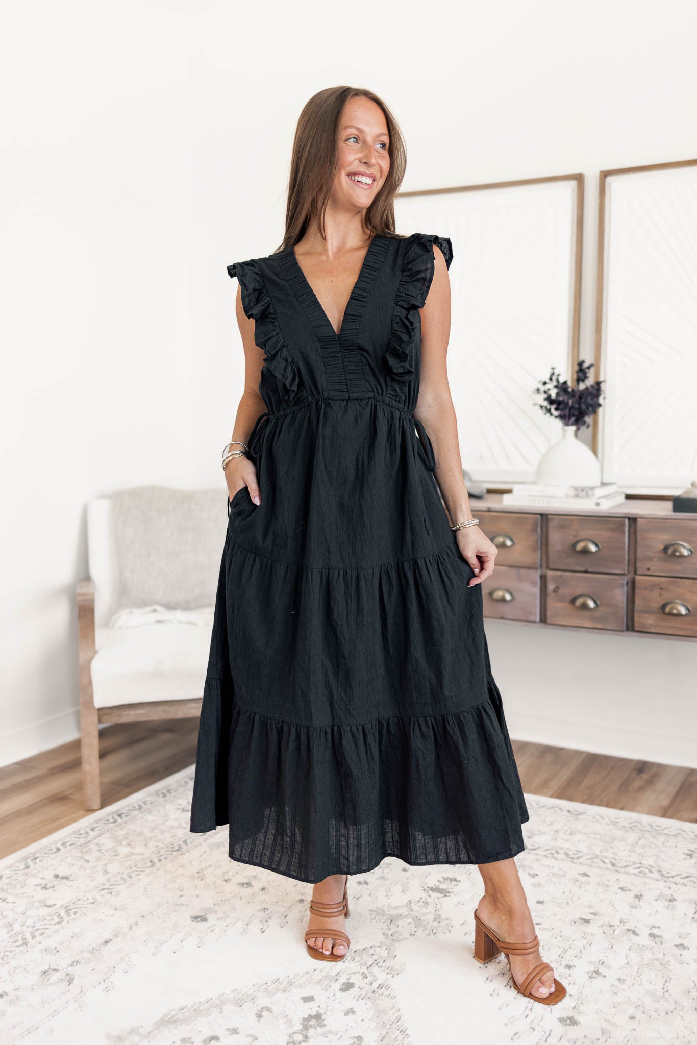 Micah Tiered Midi Dress