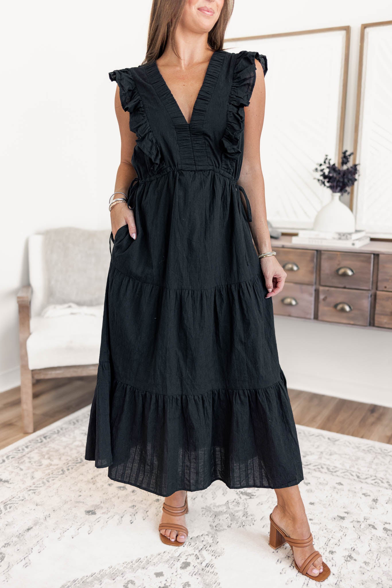 Micah Tiered Midi Dress