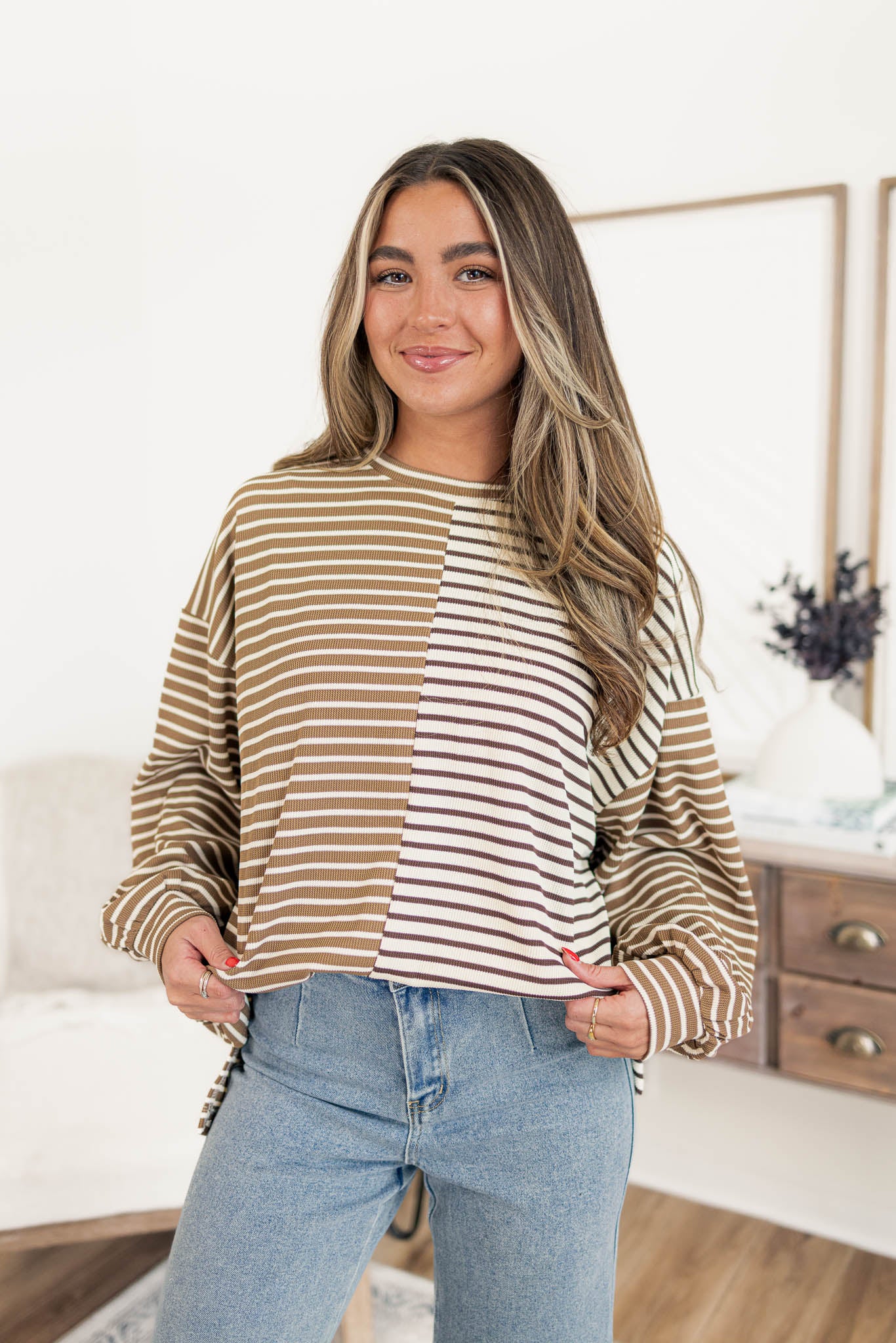 Lou Striped Knit Top