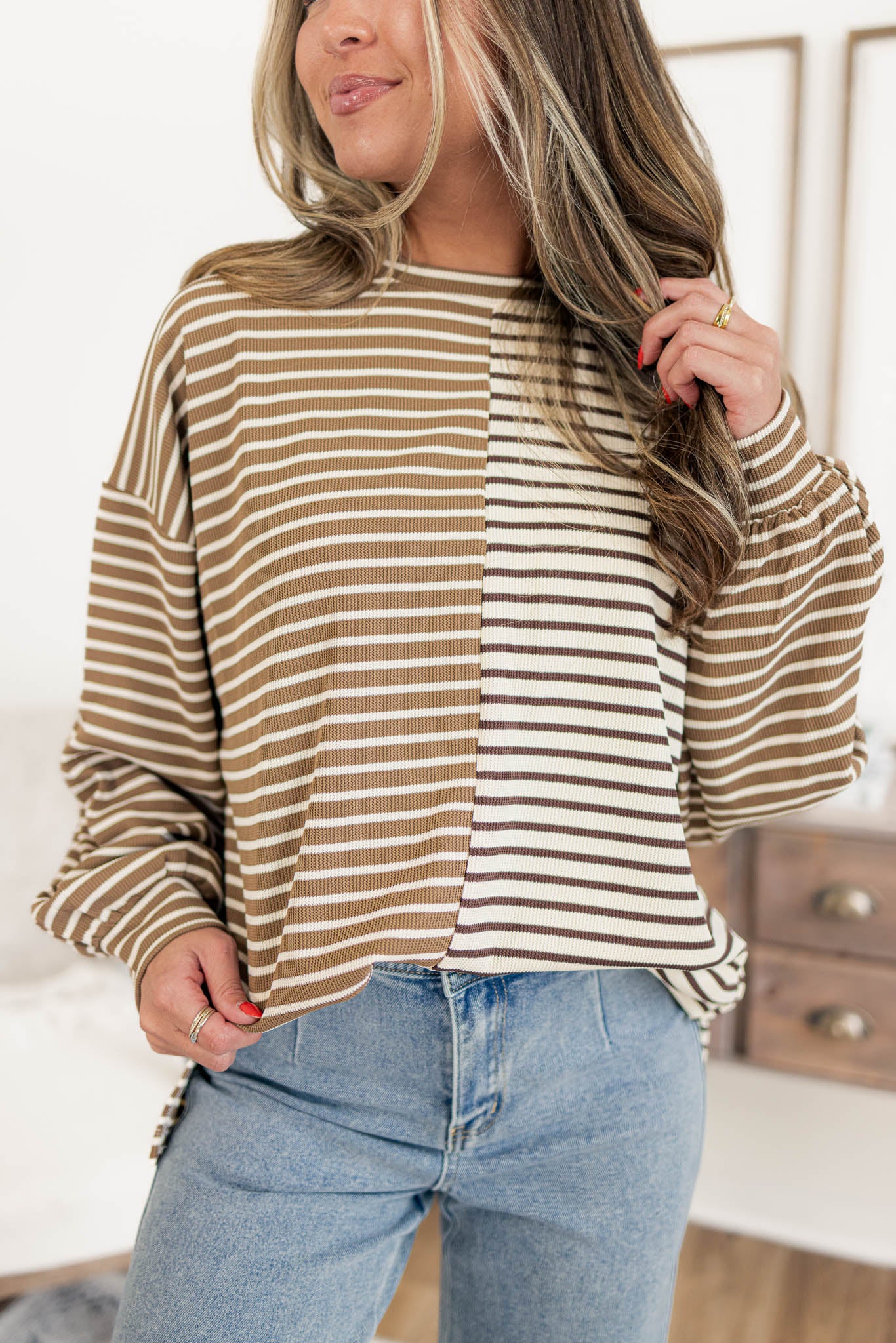 Lou Striped Knit Top