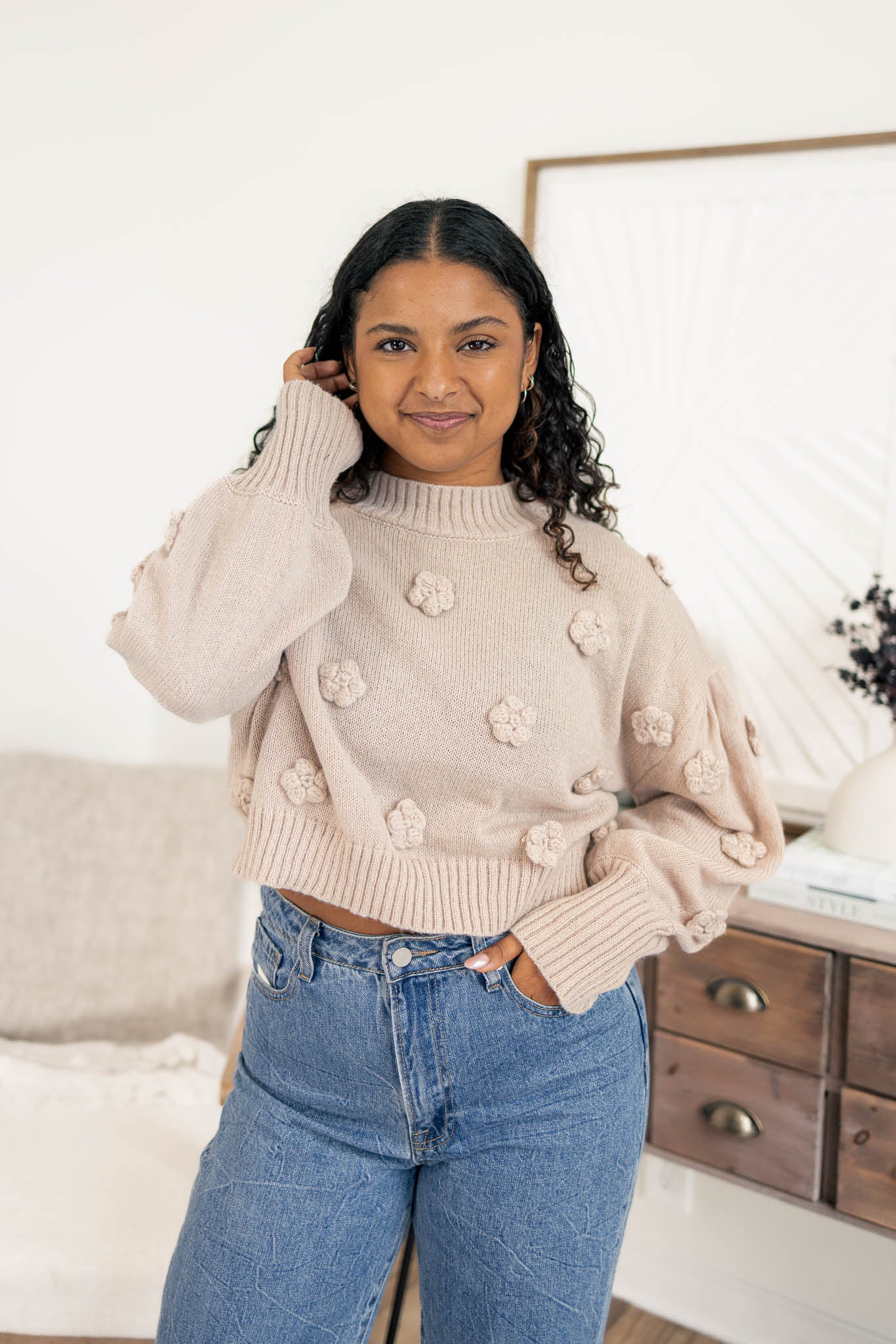 Daisy Pom Sweater