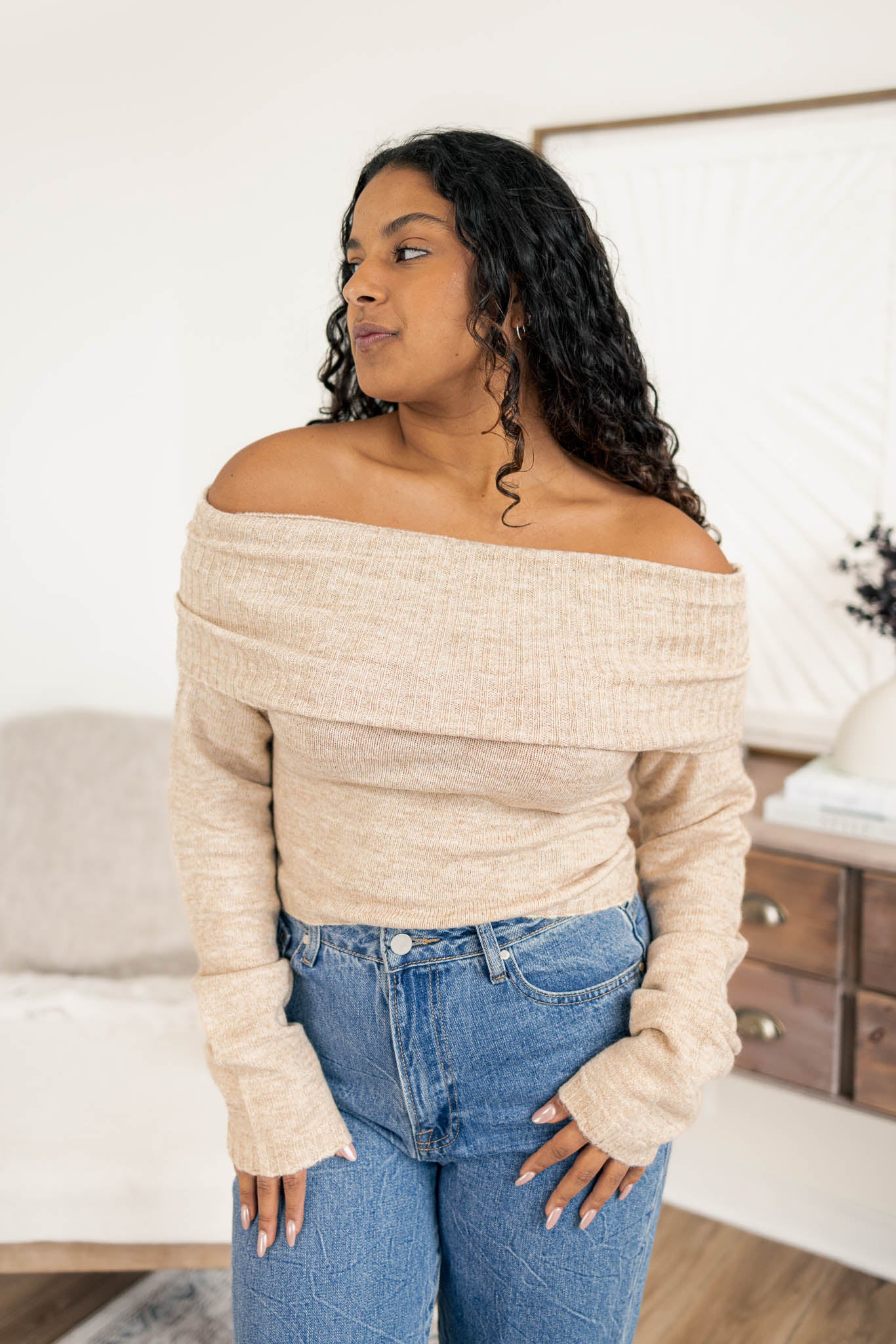 Olivia Off-Shoulder Sweater