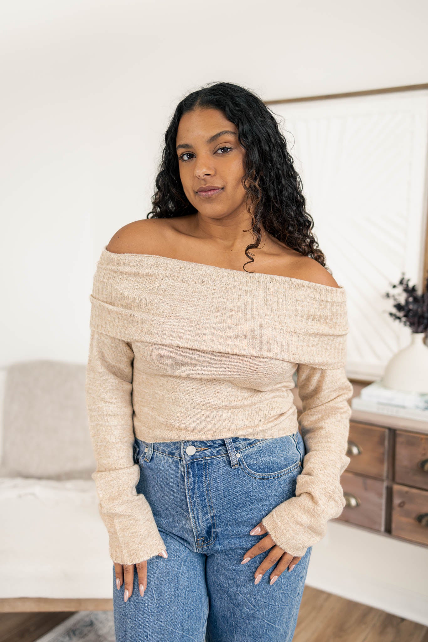 Olivia Off-Shoulder Sweater