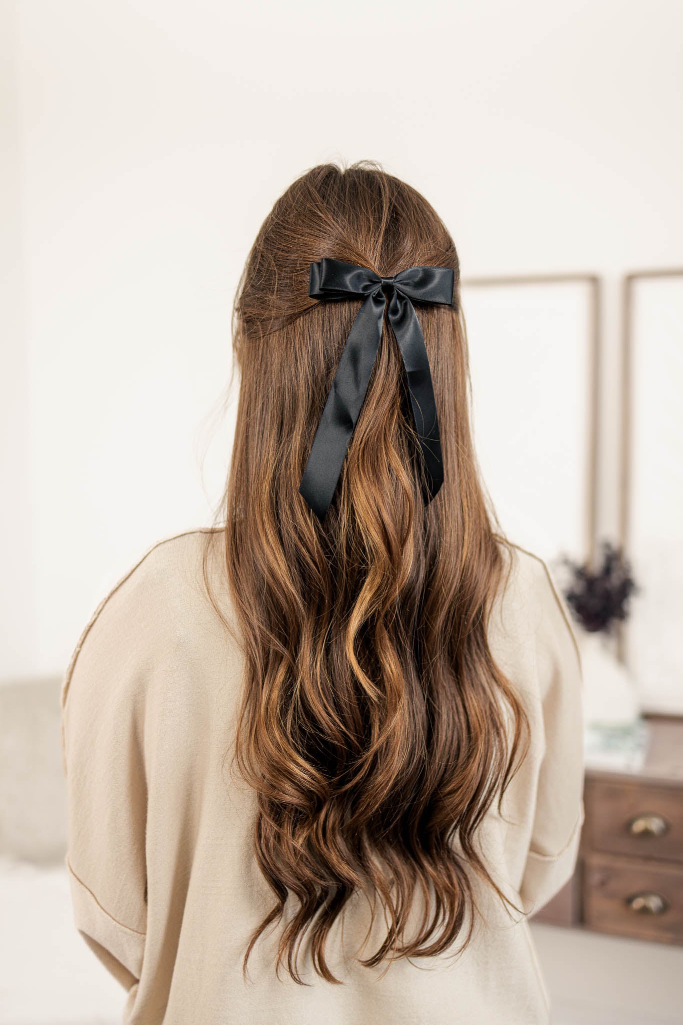 Double Bow Hair Clip | Black