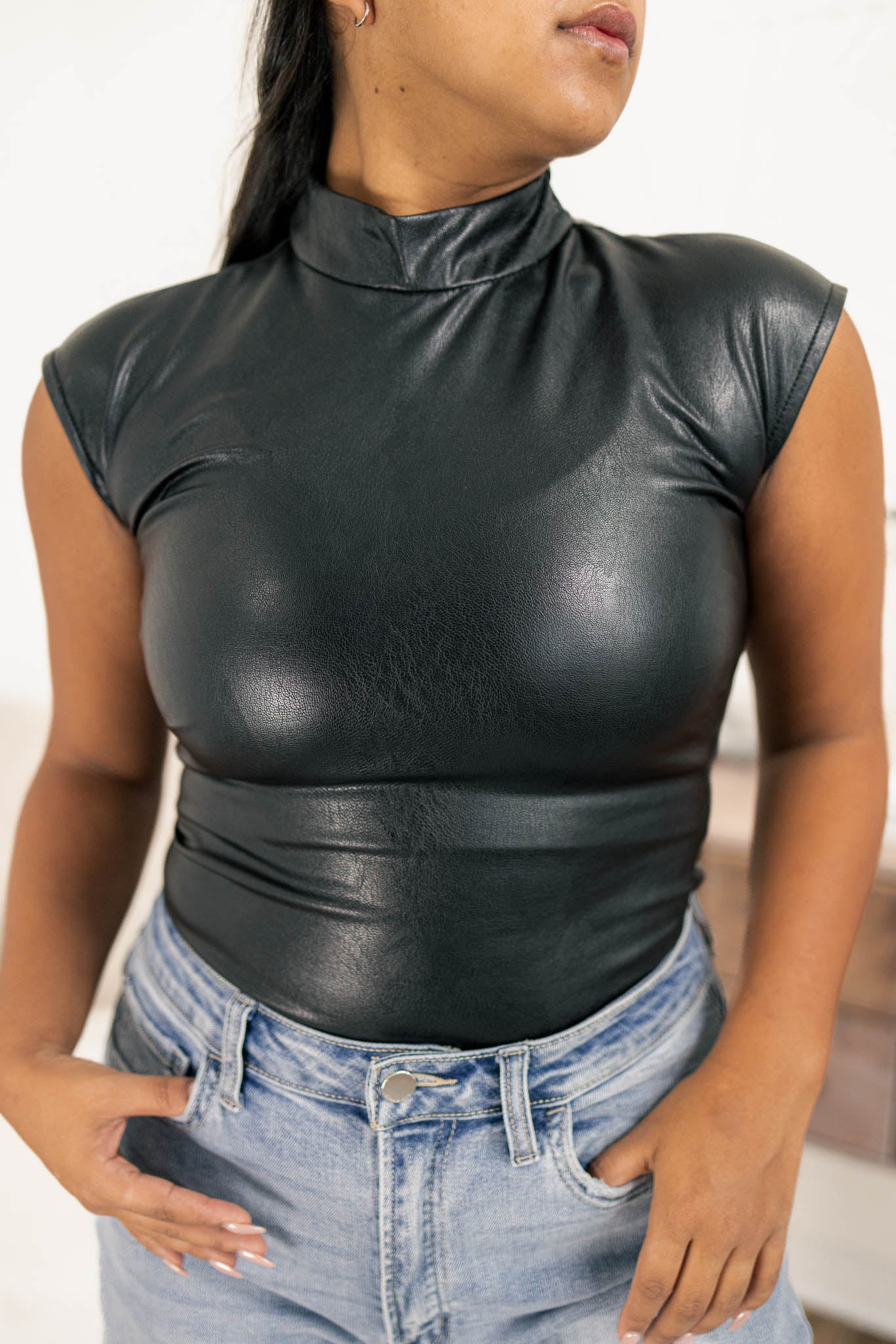 Ava Leather Bodysuit