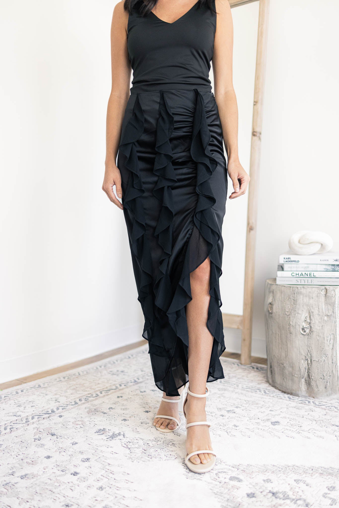 Francesca Ruffle Midi Skirt