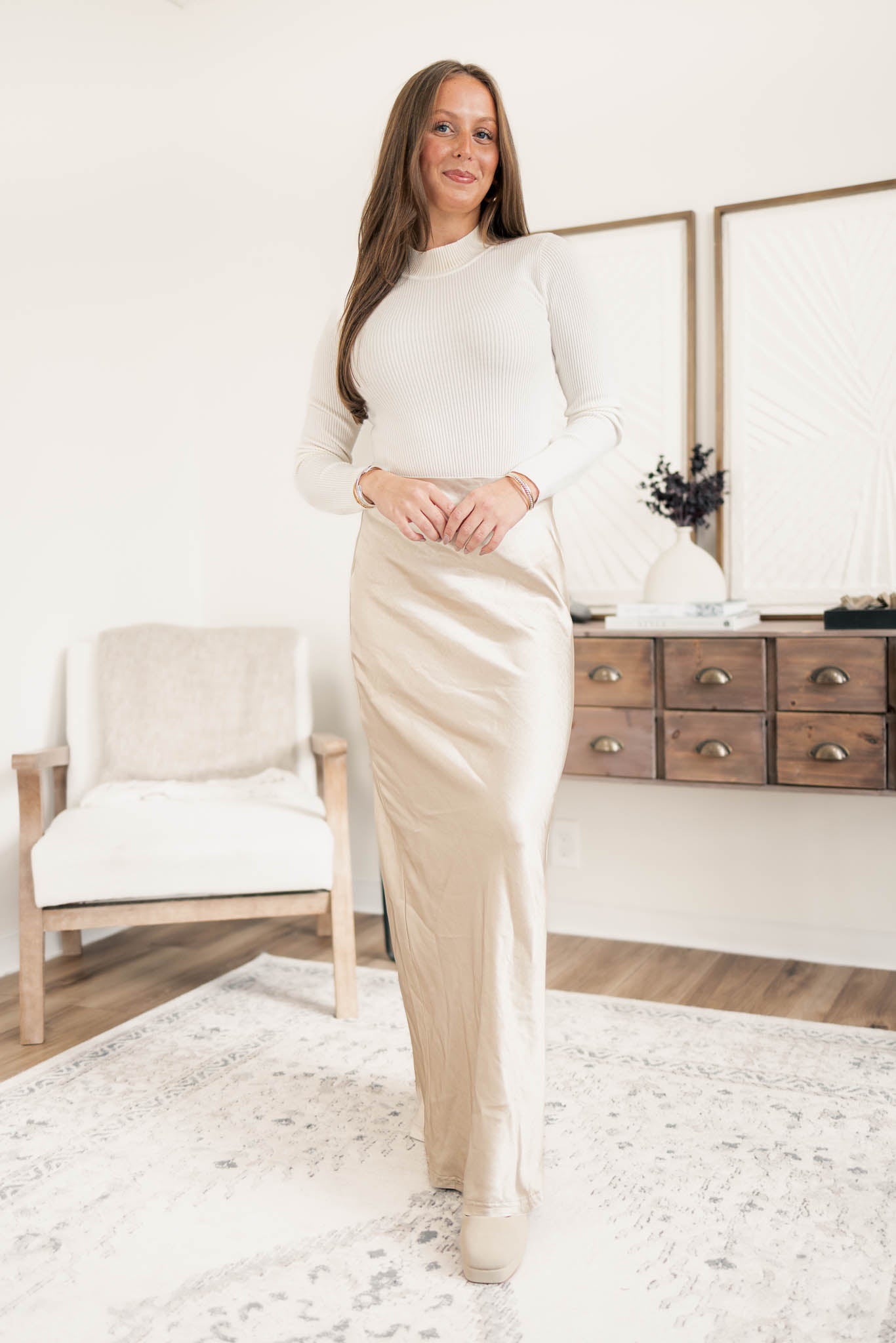 Satin Maxi Skirt