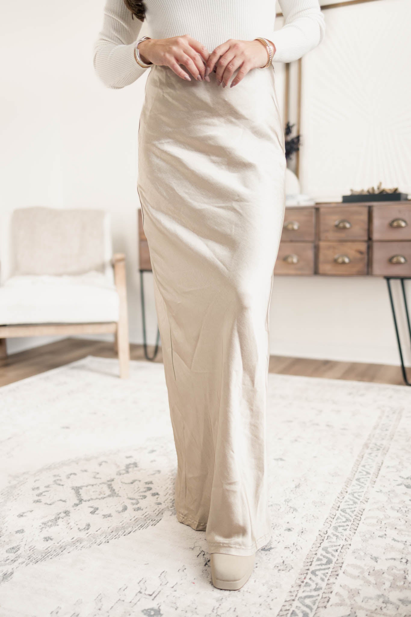 Satin Maxi Skirt