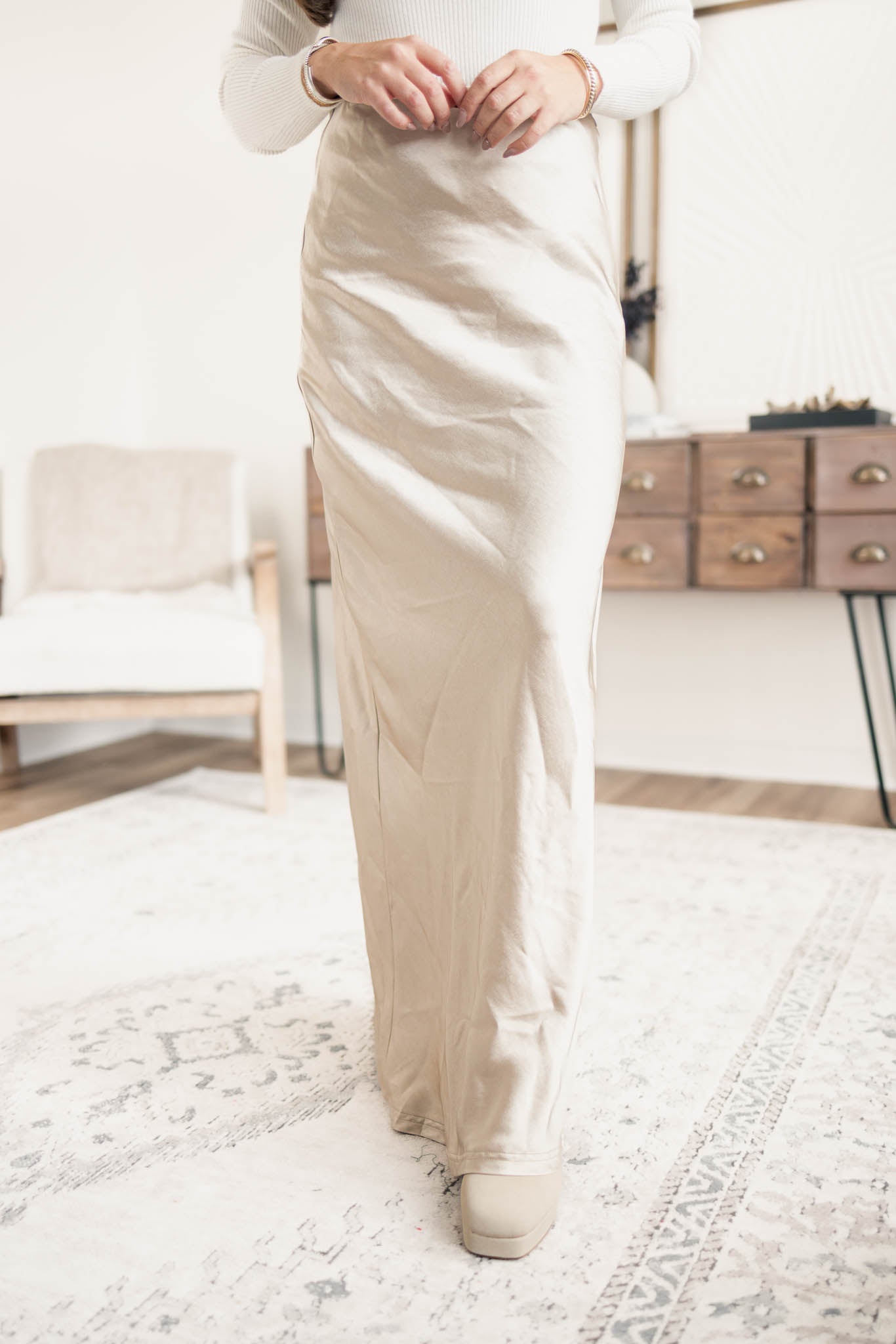 Satin Maxi Skirt