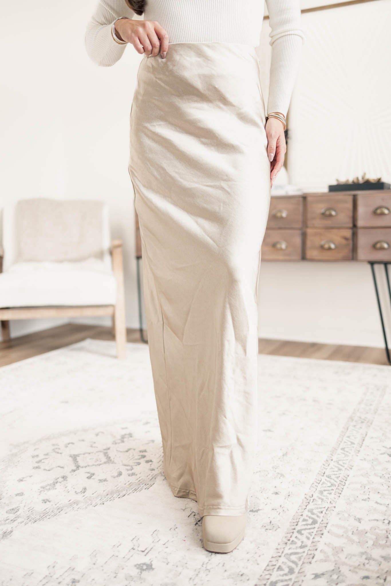 Satin Maxi Skirt