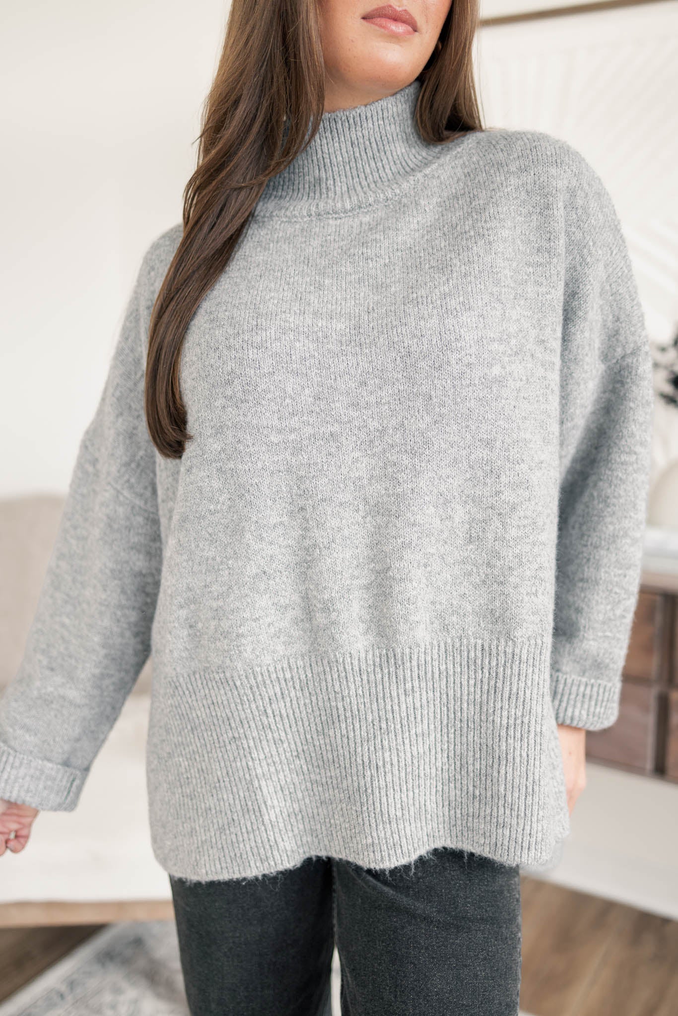 Emmy Mock Neck Sweater