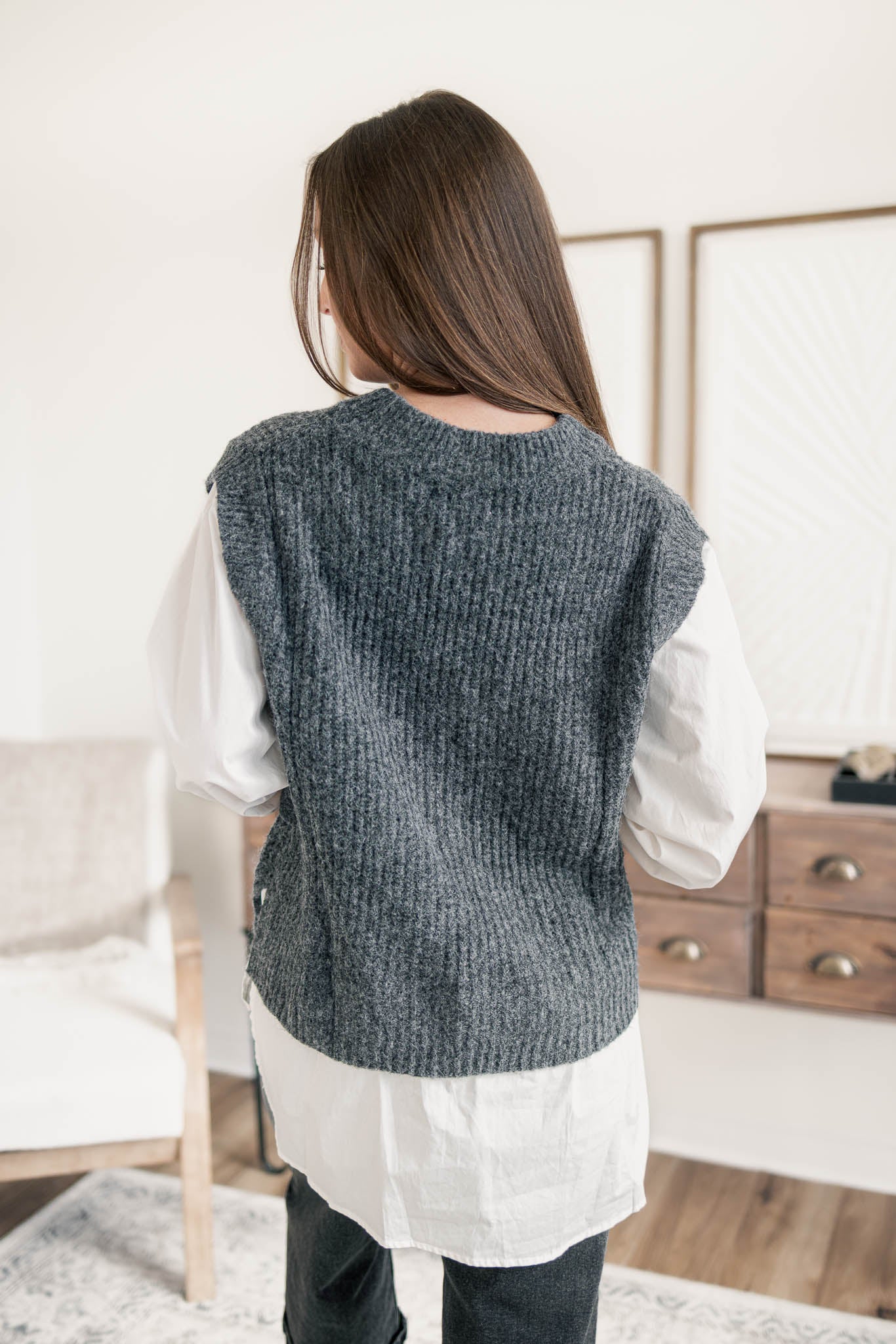 Layered Shirt Vest Top