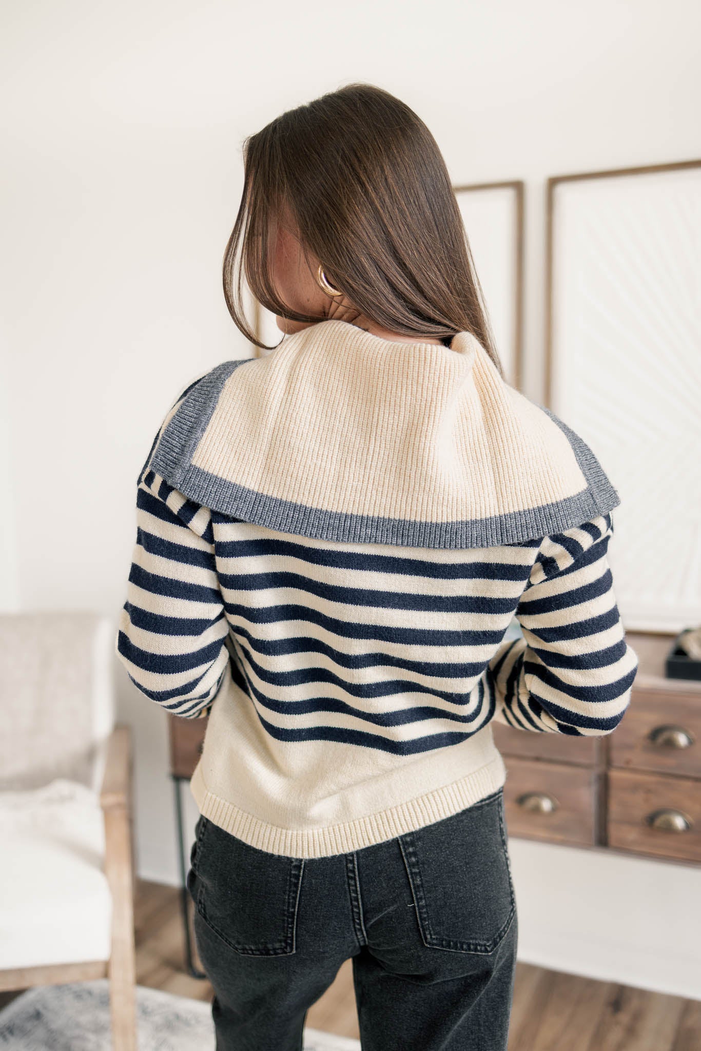 Sailor Collared Cardigan