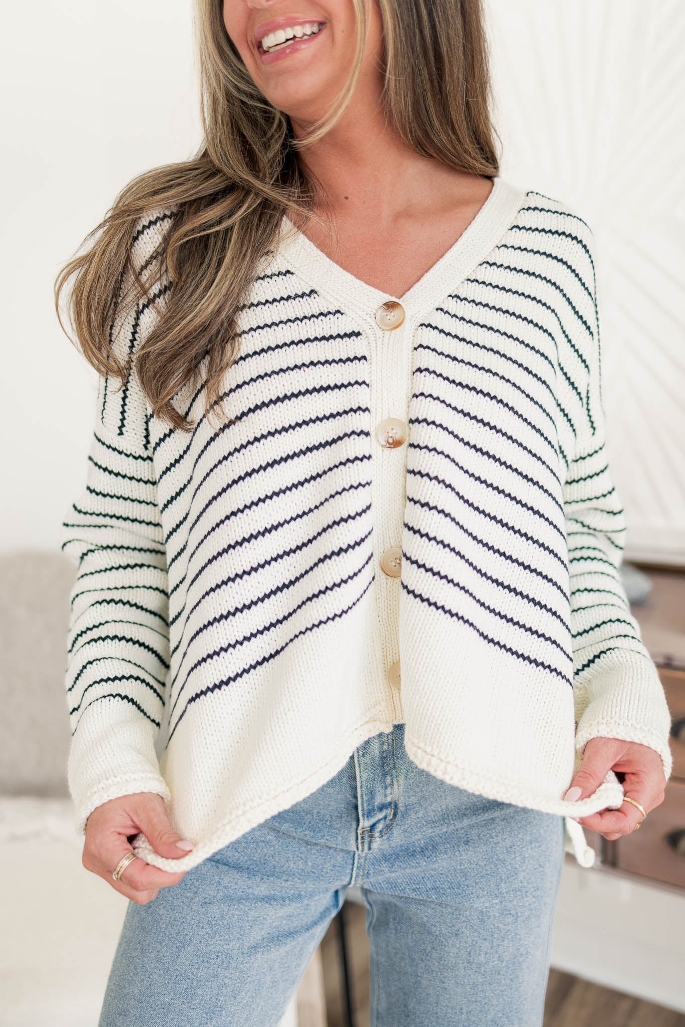 Allie Striped Cardigan