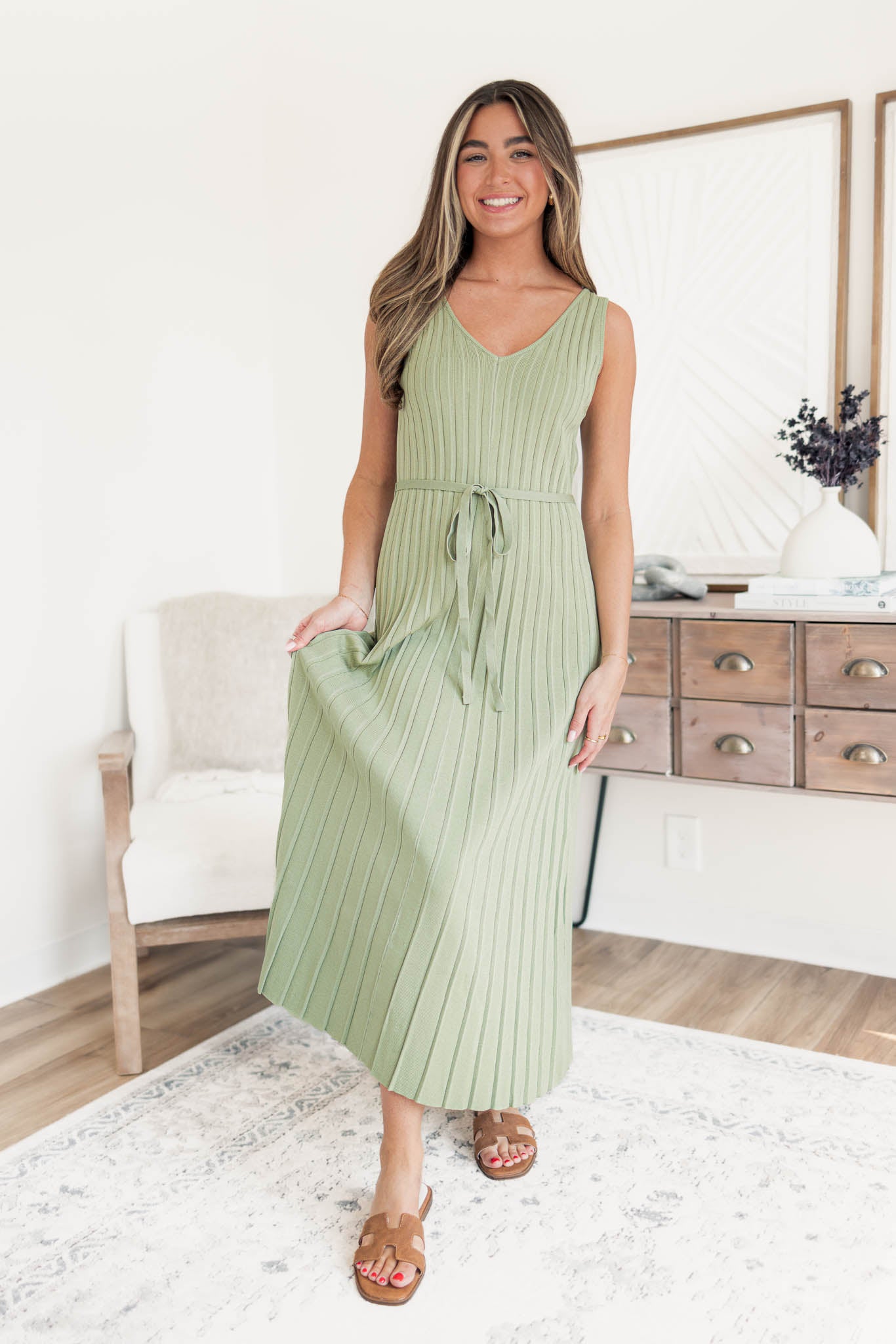 Brooklyn Pleated Maxi Dress