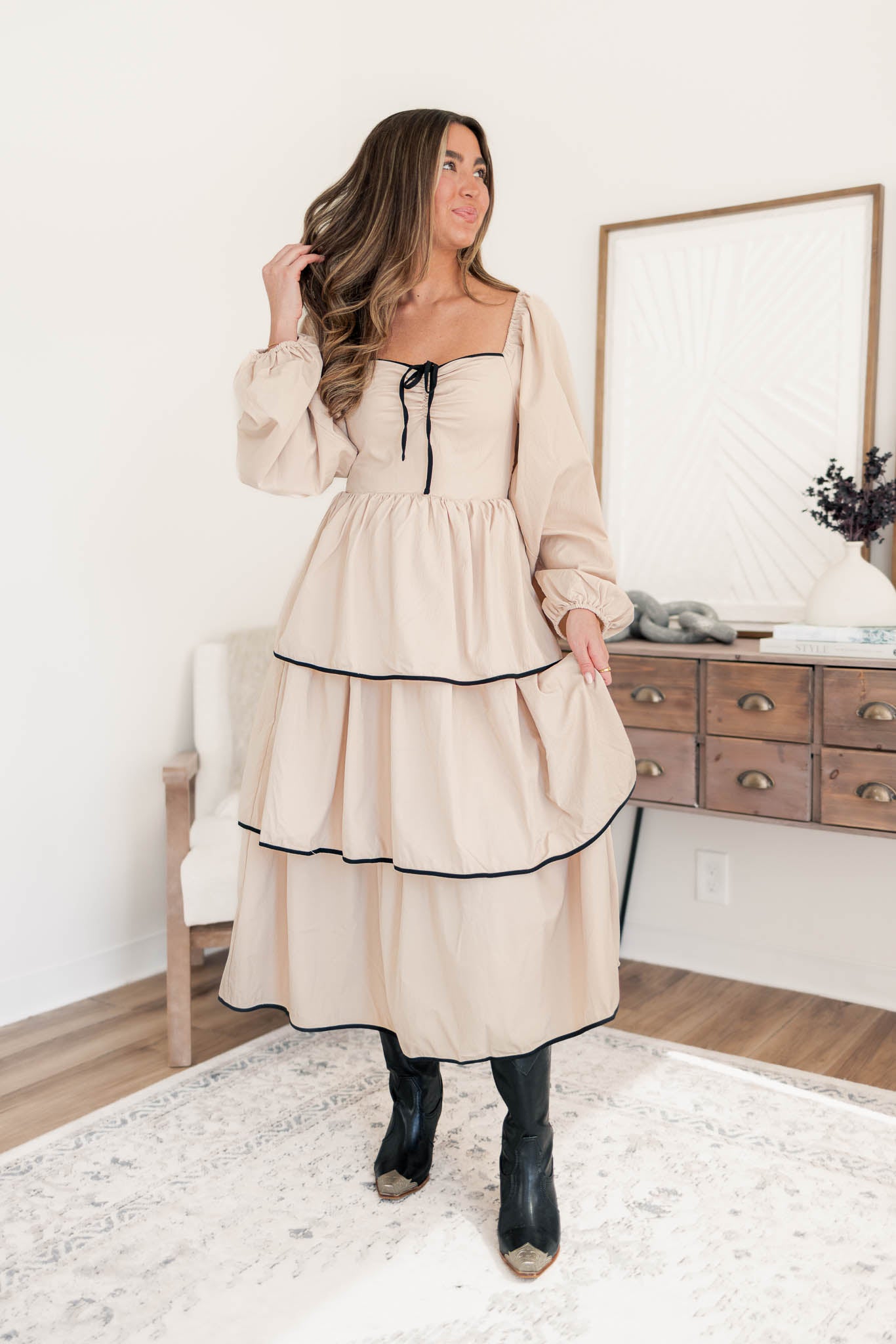 Maci Tiered Midi Dress