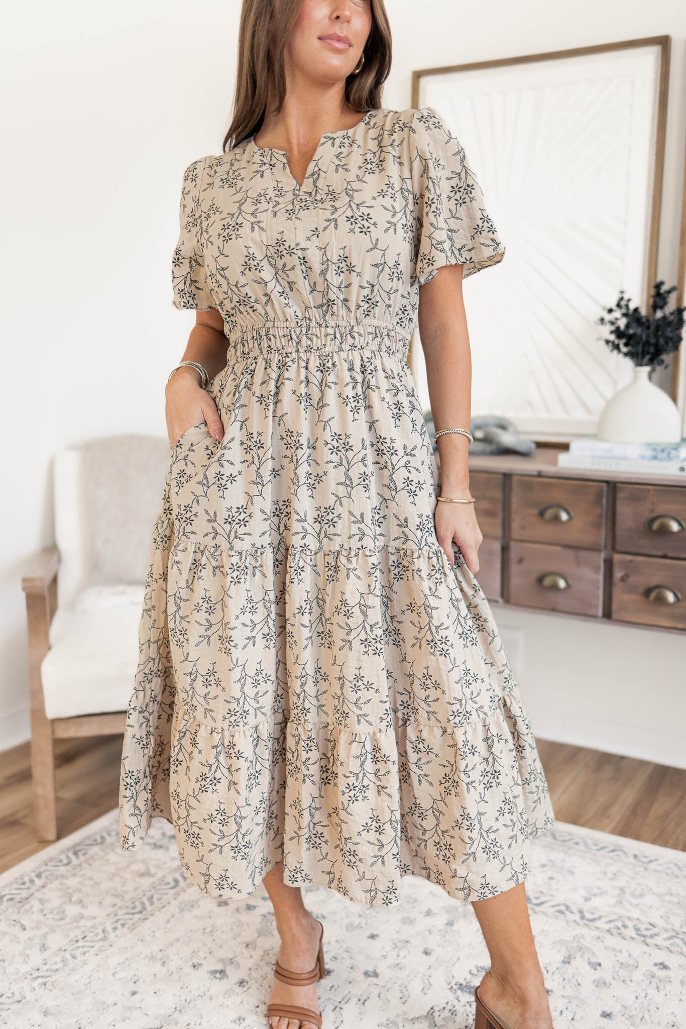 Botanical Tiered Dress