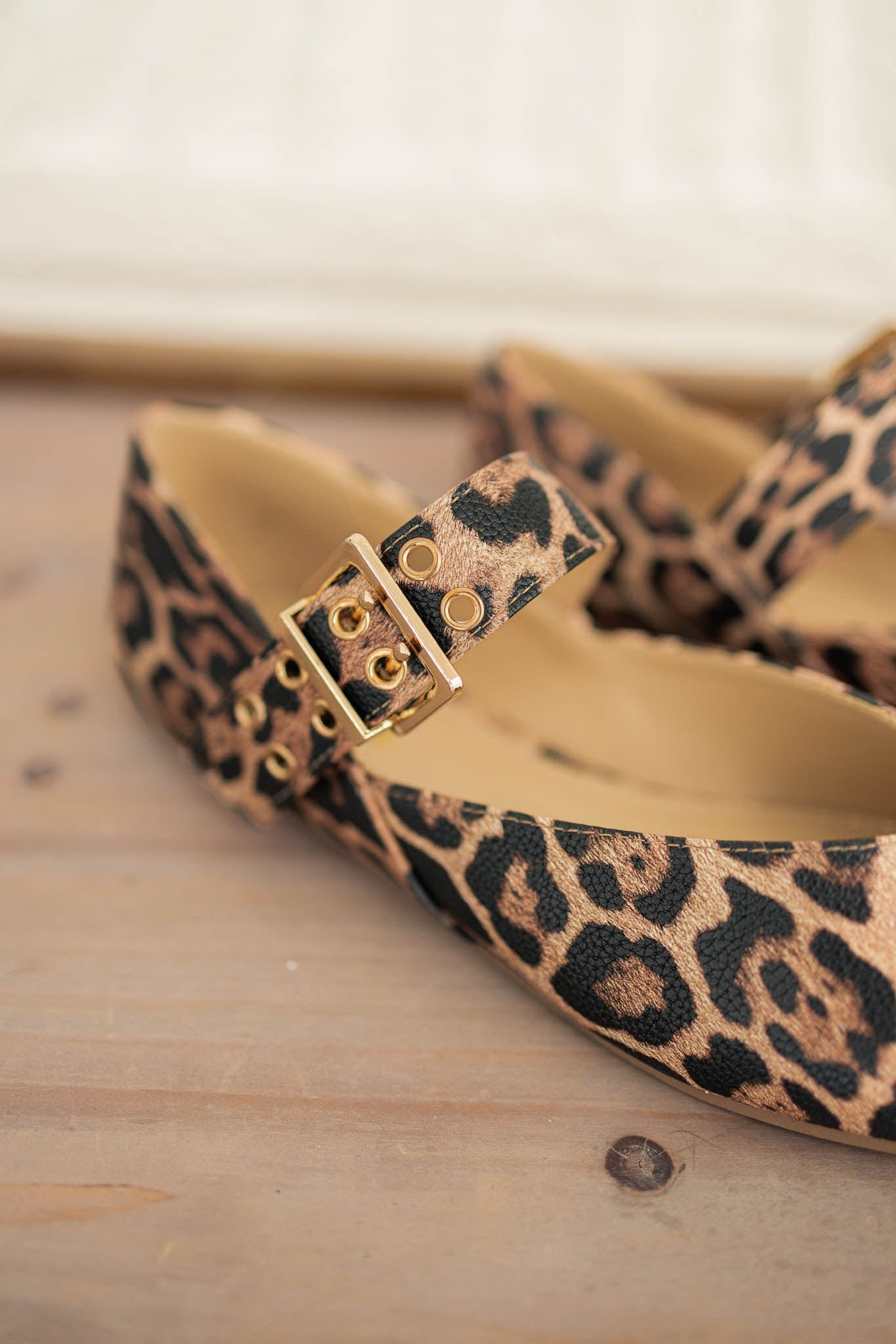 Leopard Mary Jane Flats