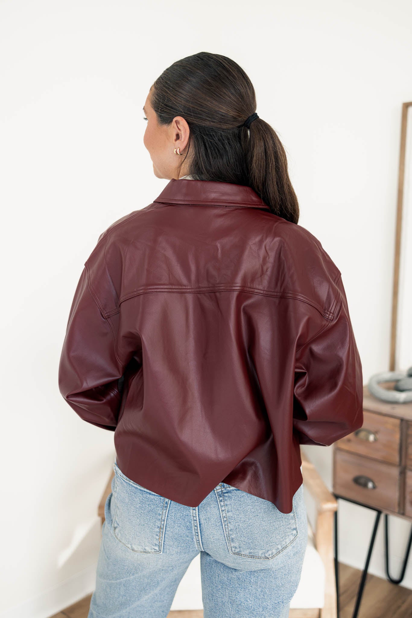 Justine Burgundy Jacket