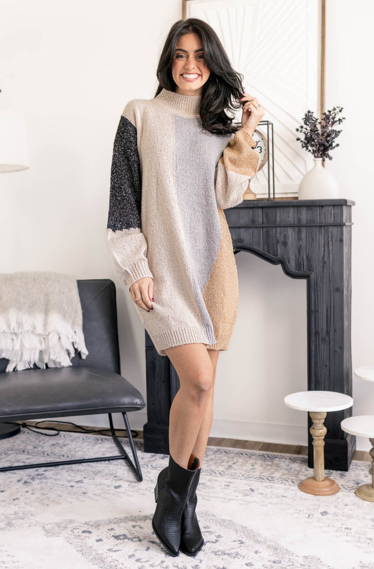 Nola Colorblock Sweater Dress