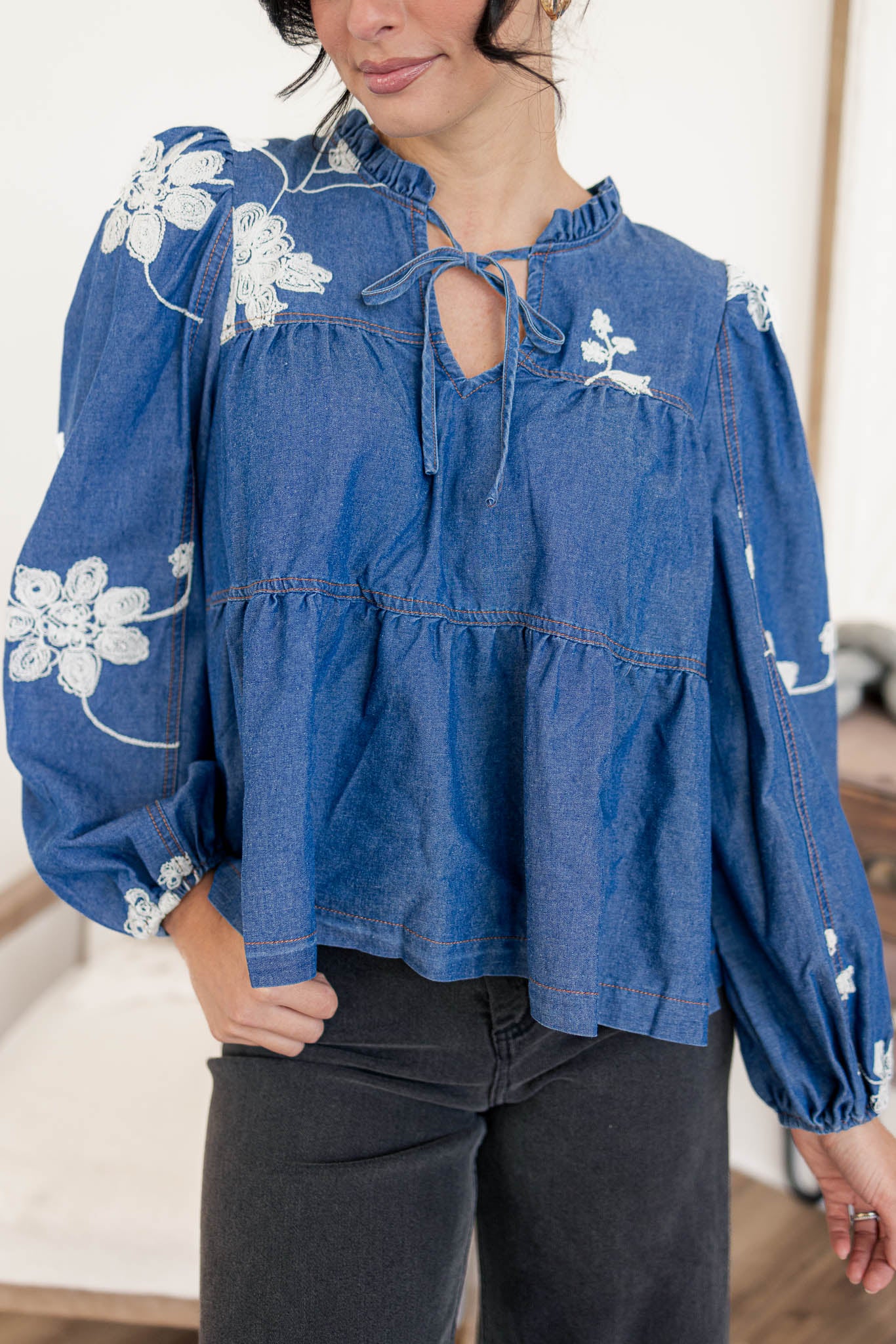 Nellie Embroidery Blouse