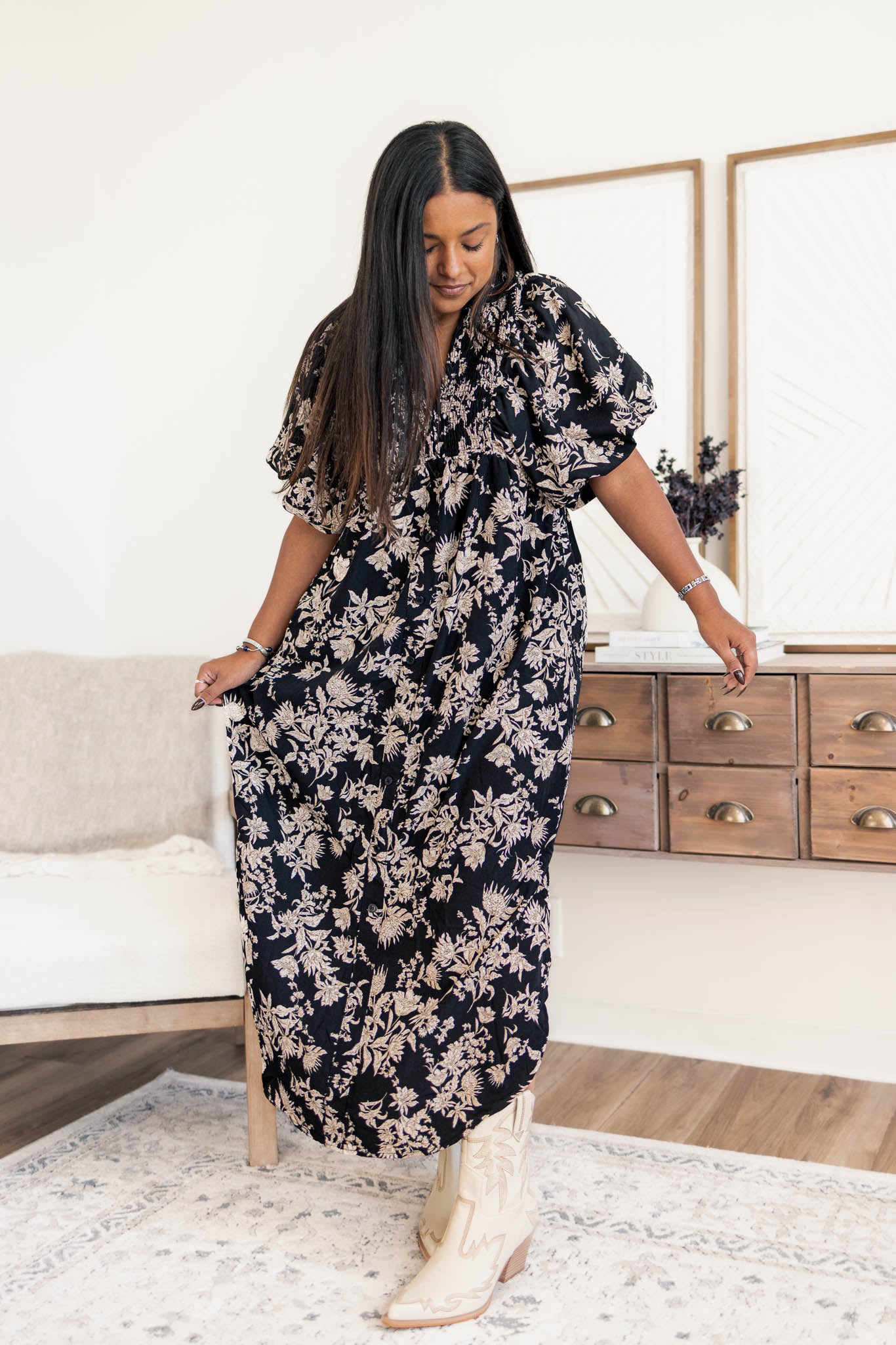 Vera Floral Midi Dress