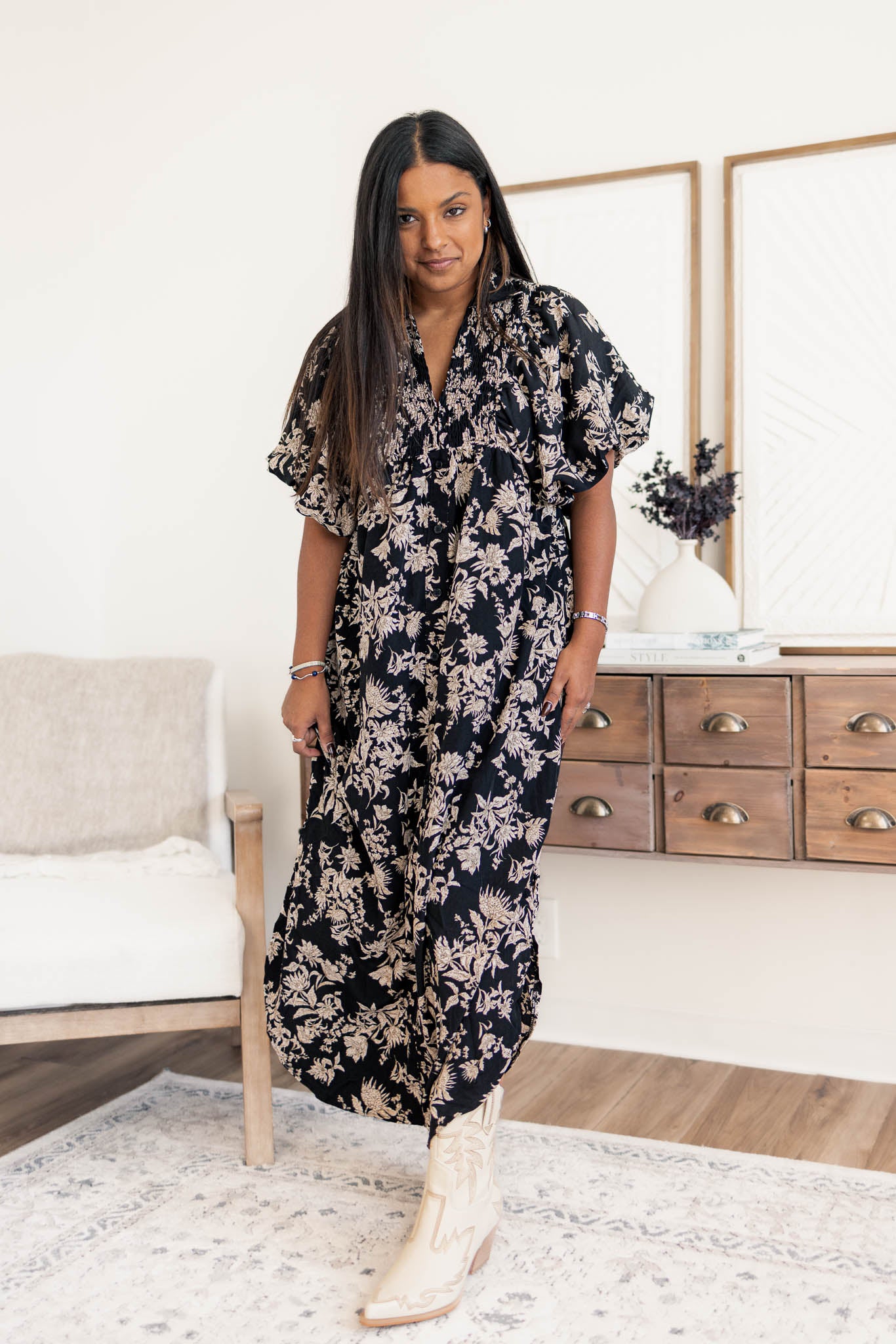 Vera Floral Midi Dress