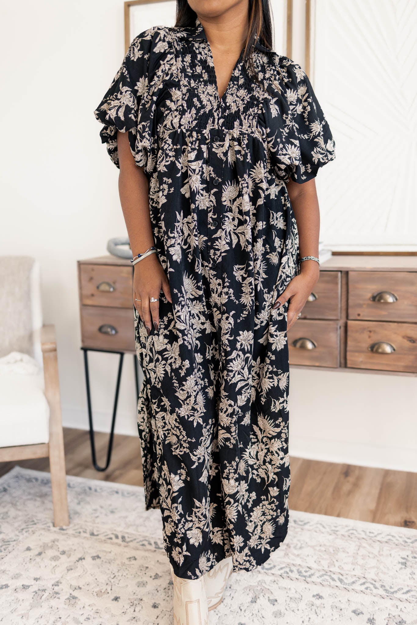 Vera Floral Midi Dress