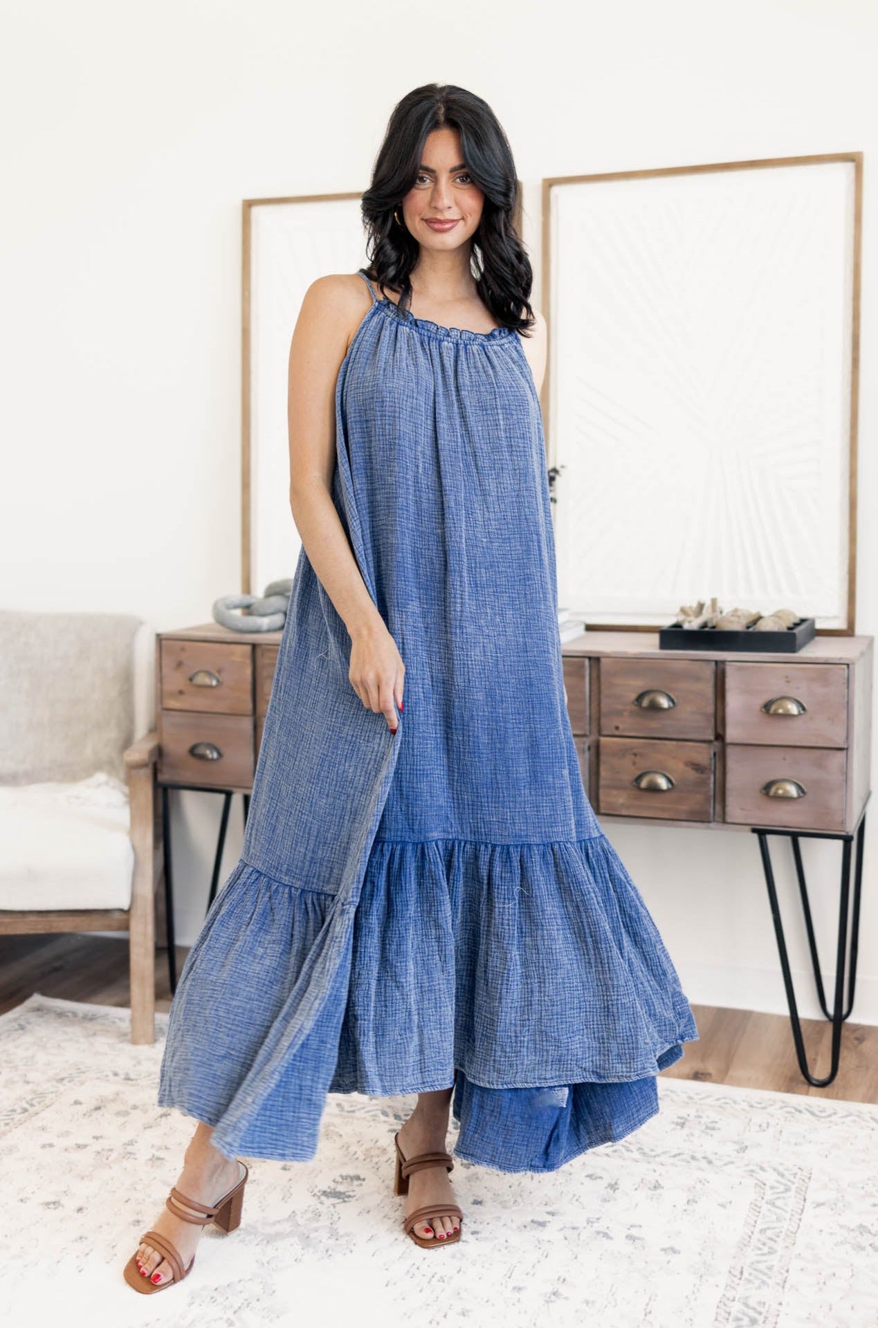 Mineral Wash Maxi Dress