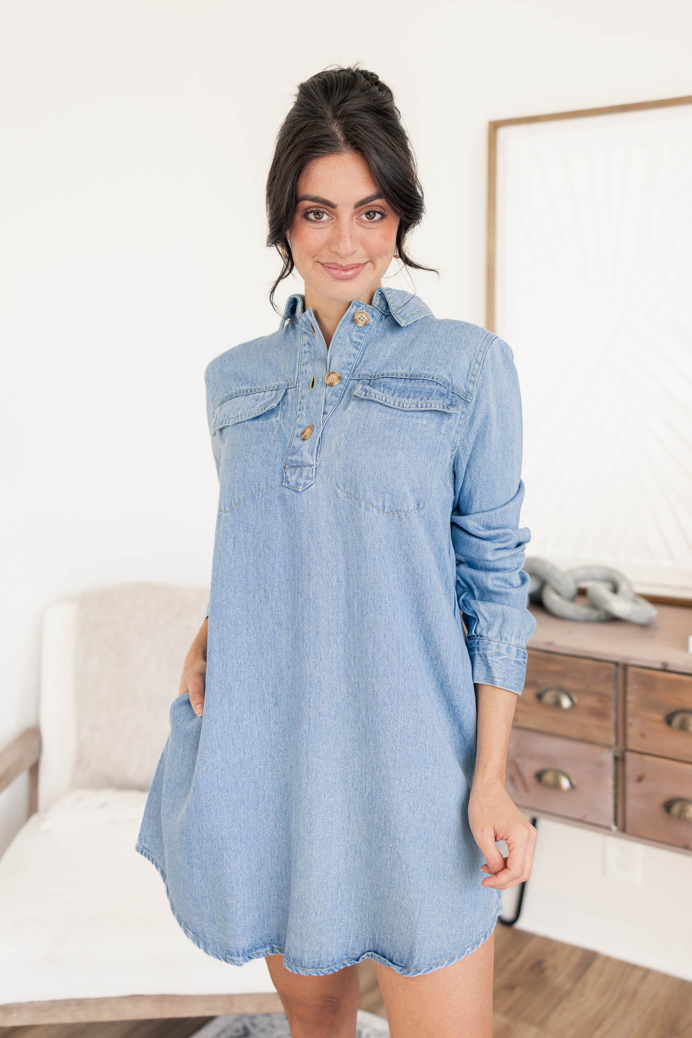 Hayden Denim Shirt Dress