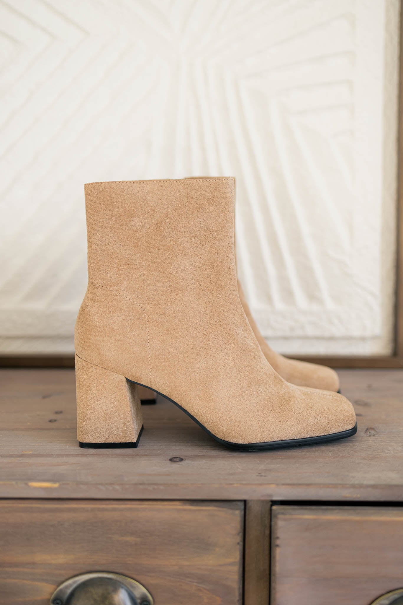 Almond Block Booties