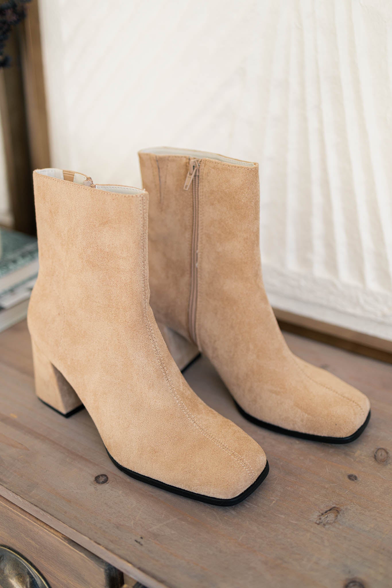 Almond Block Booties