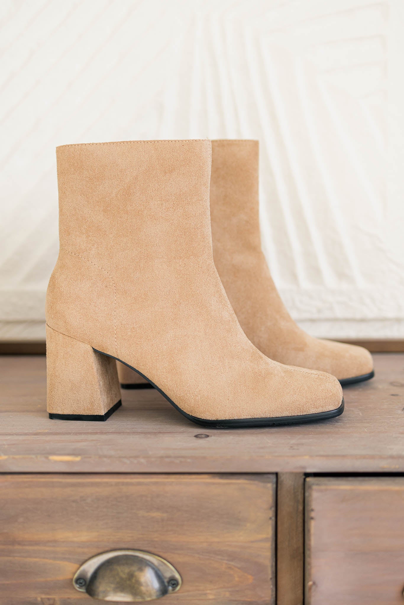 Almond Block Booties