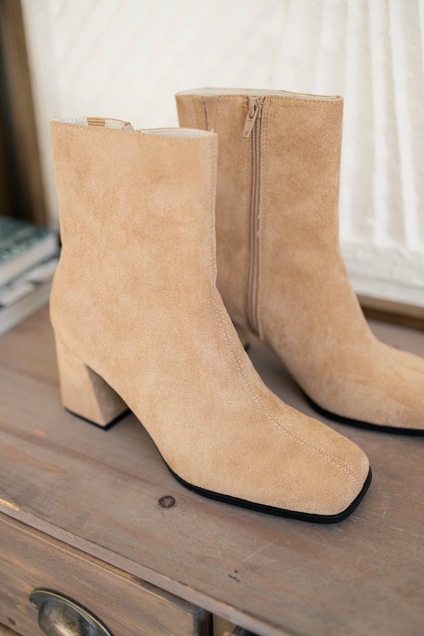 Almond Block Booties