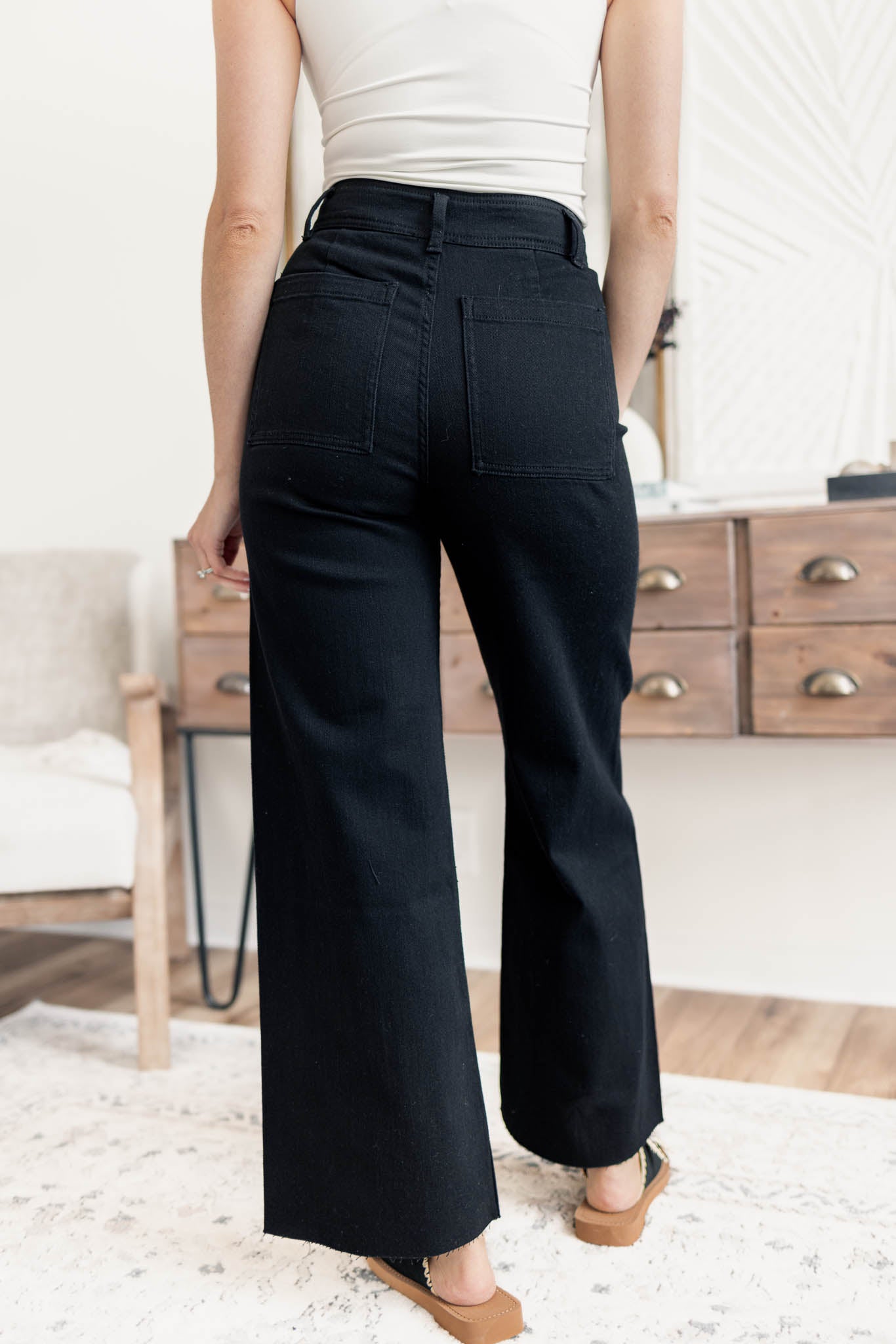 Frankie Wide Leg Pants | Black