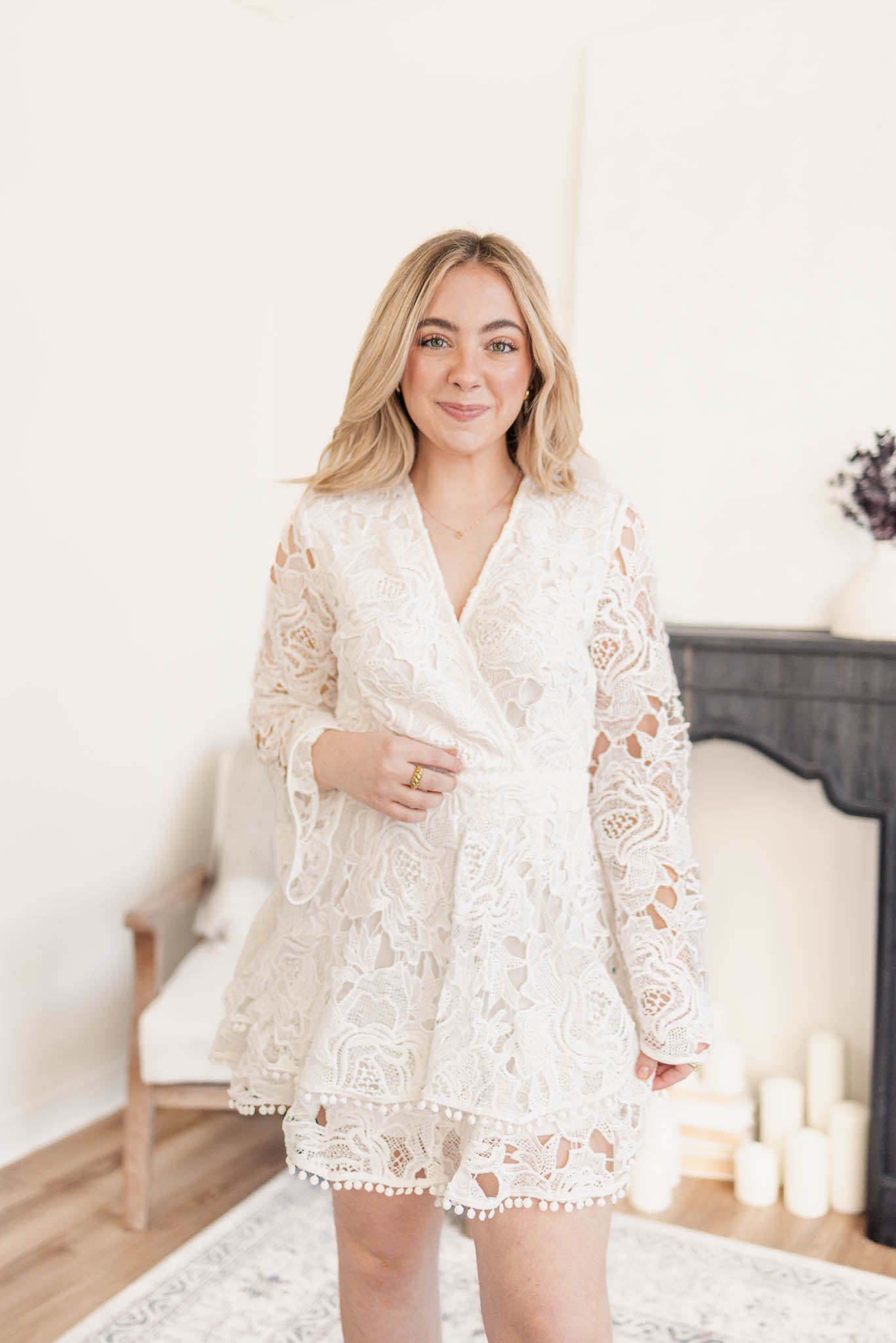 Eloise Lace Flare Romper