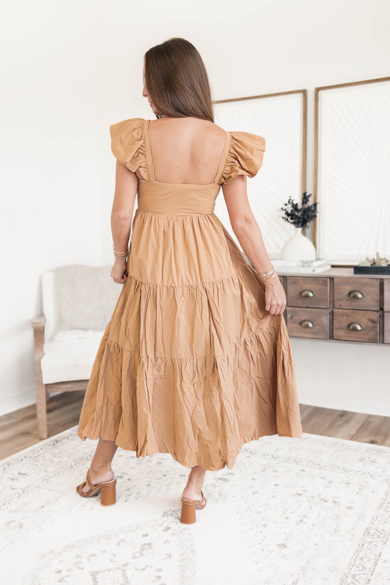 Gabby Ruffle Midi Dress